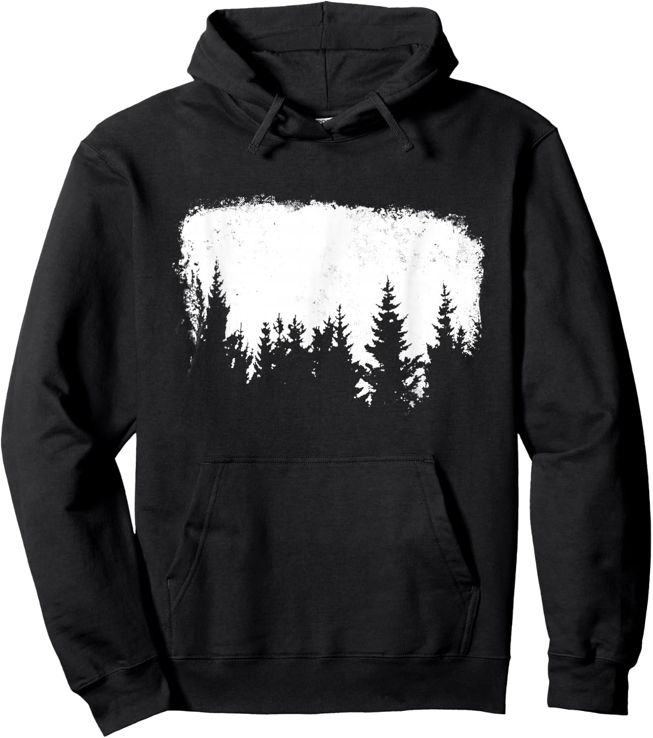 Minimalist Pine Tree Design World Traveler Graphic Clothing Hoodie - Hoodie | Black
