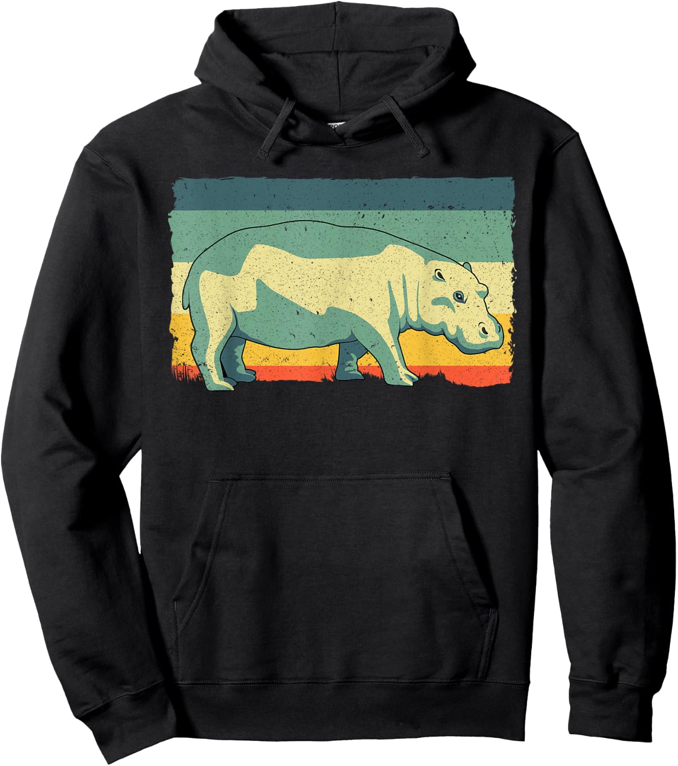 Funny Hippopotamus Design Women Kids Hippo Lovers Hoodie - Hoodie | Black