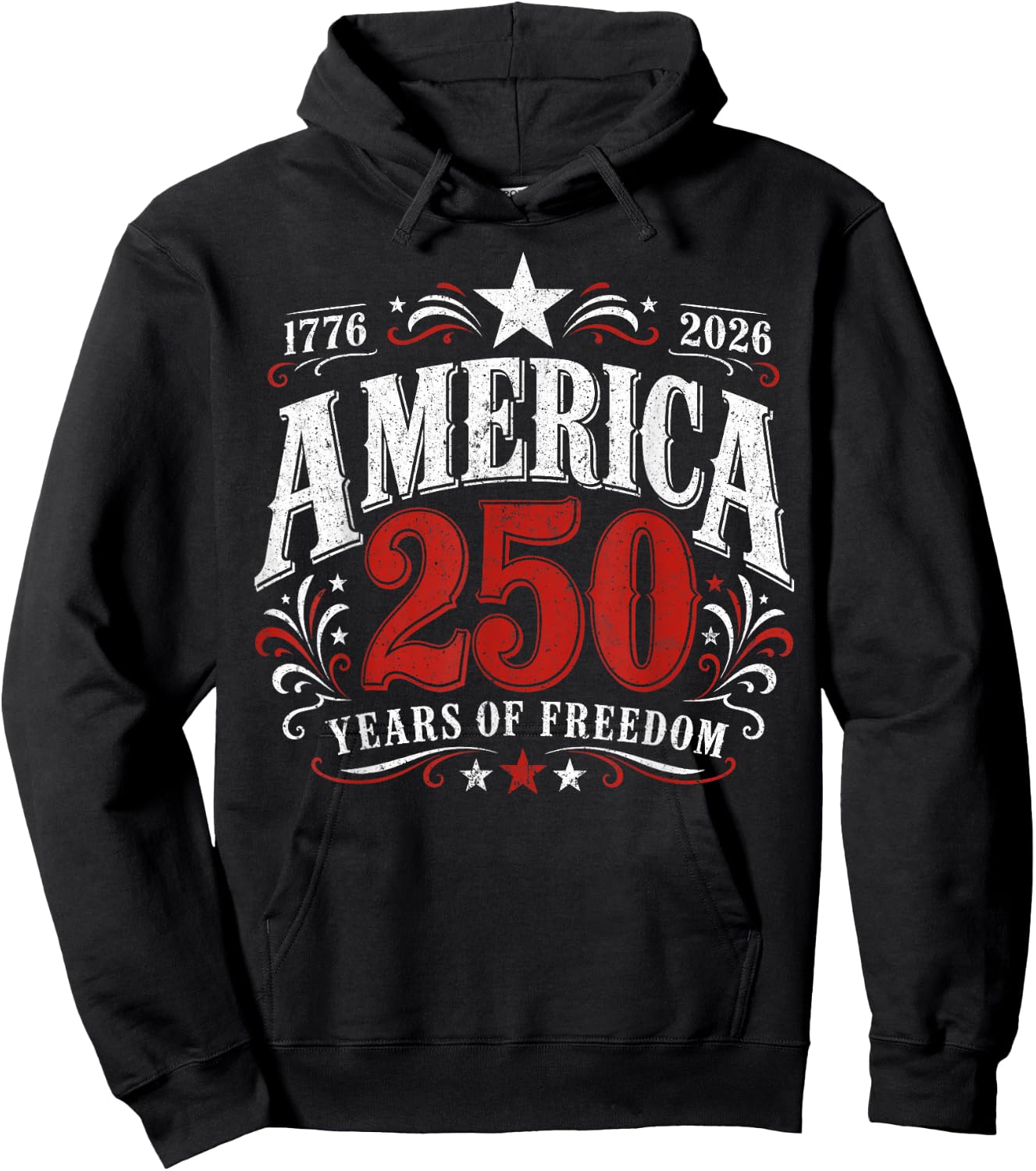 250 Years of Freedom America USA 250th Anniversary Patriotic Hoodie - Hoodie | Black