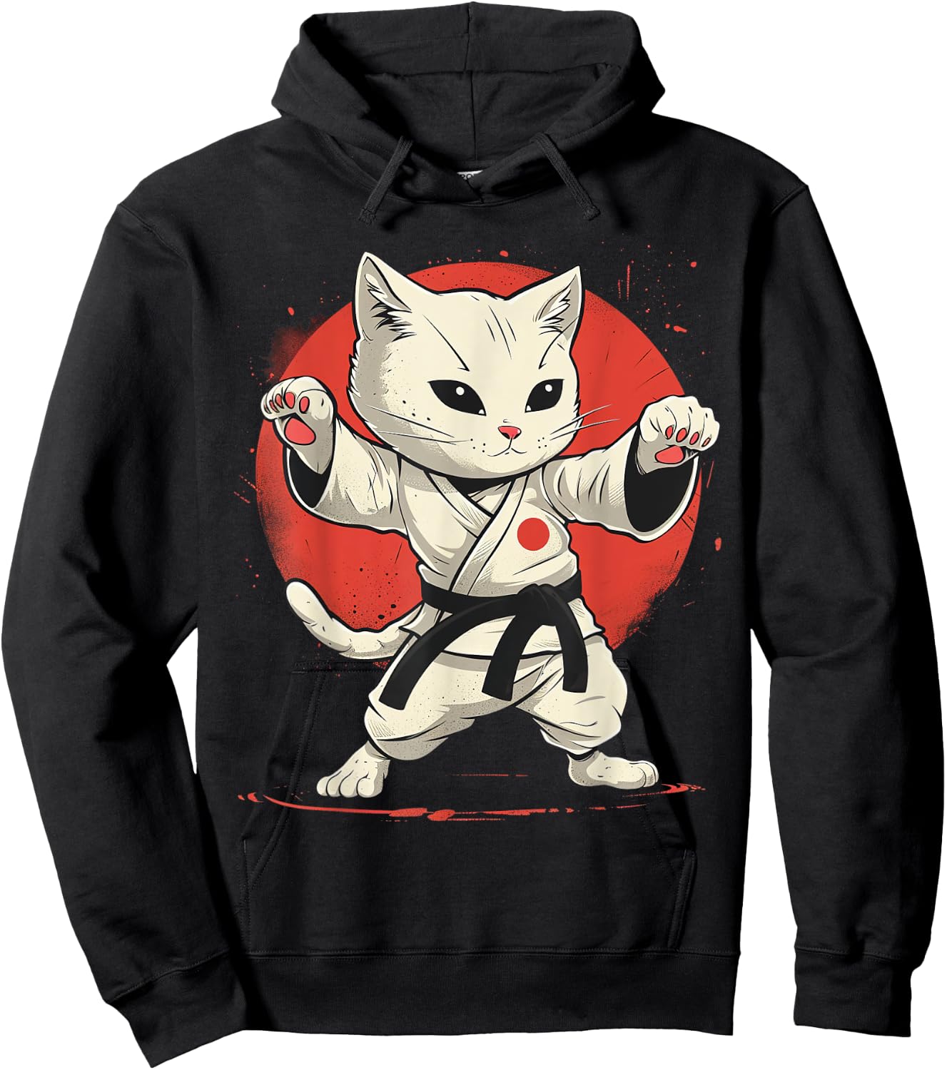 Judo Cat , Black, S Hoodie - Hoodie | Black