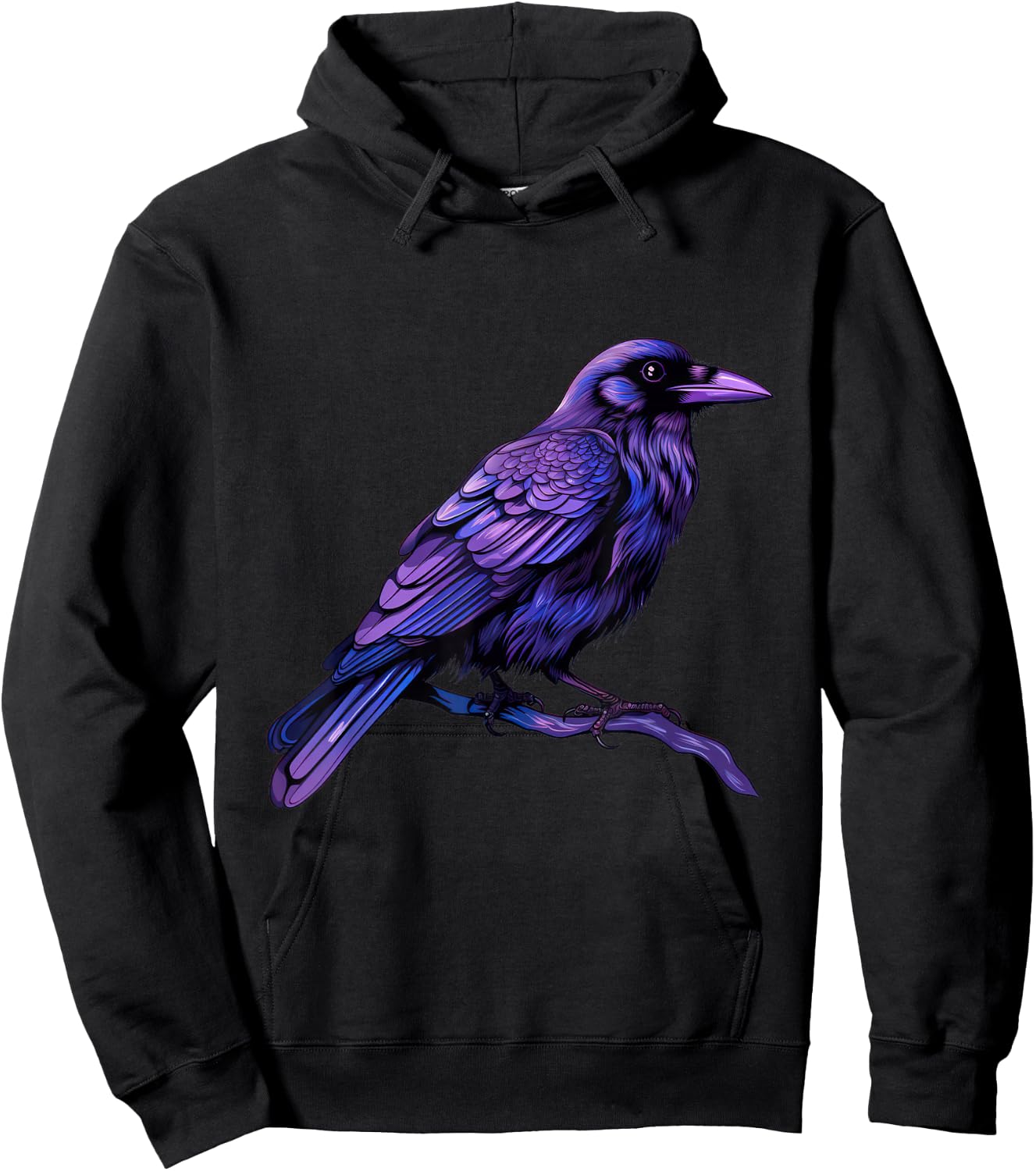 Raven Crow Graphic Hoodie - Hoodie | Black