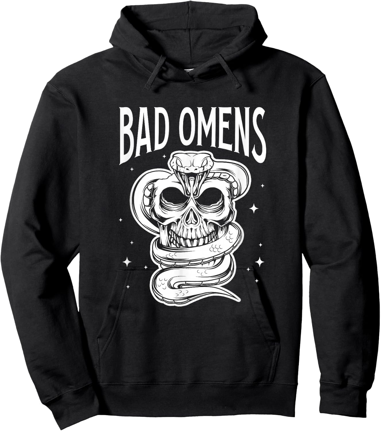 Bad Omens Snake and Skull Gothic Cobra Venom Reptiles Hoodie - Hoodie | Black