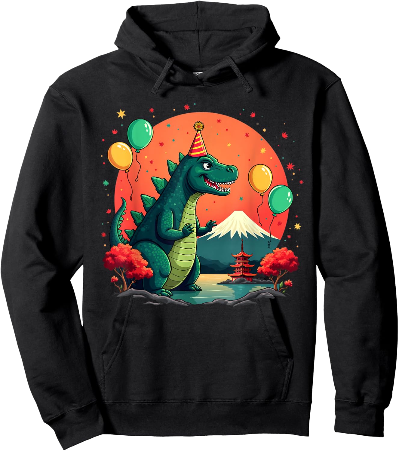Kaiju Birthday Japan Monster Movie Bday Party Decorations Hoodie - Hoodie | Black