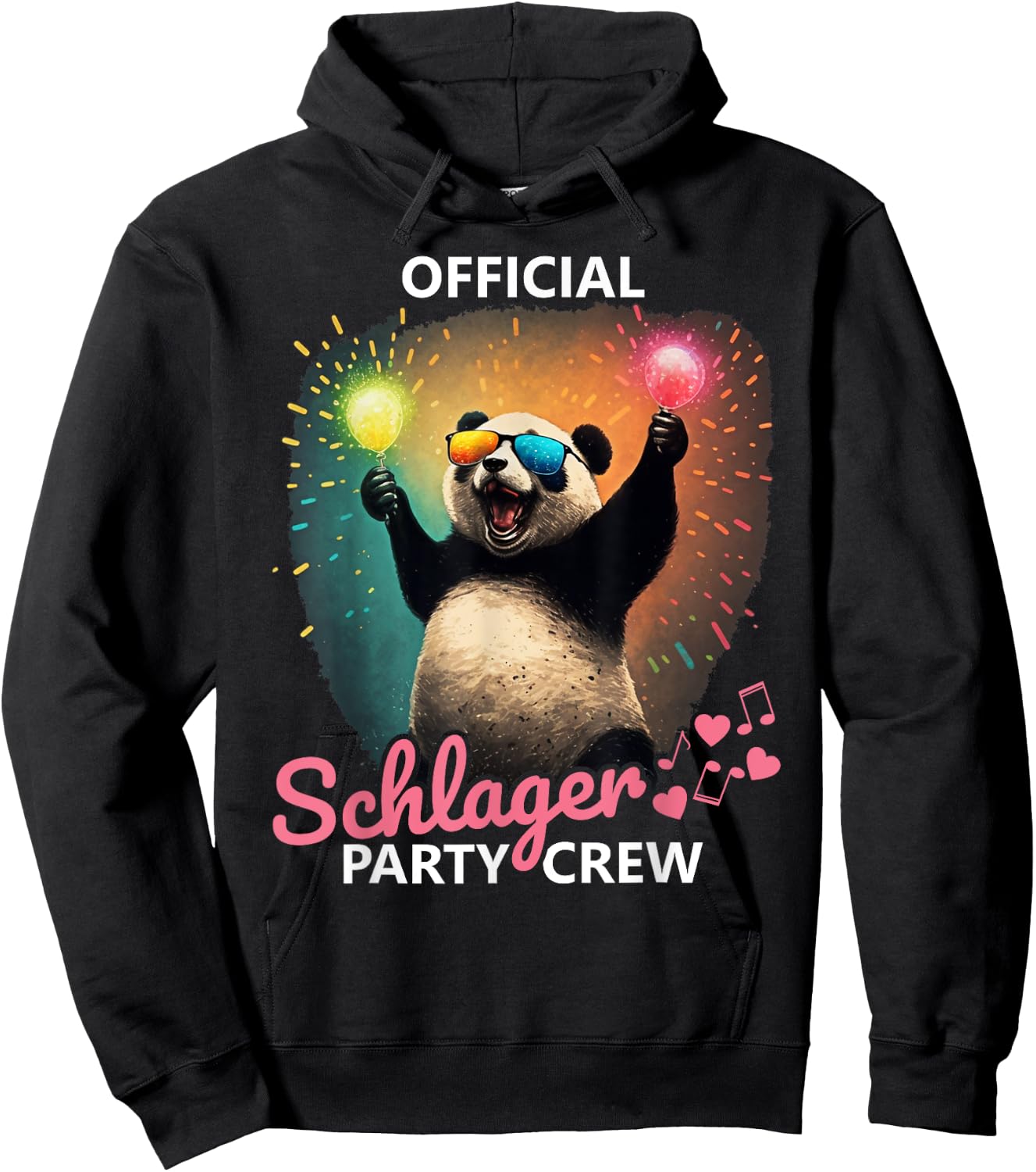 PARTY HASE Outfits für Party und Kneipentour Official Schlager Party Crew Hoodie - Hoodie | Black