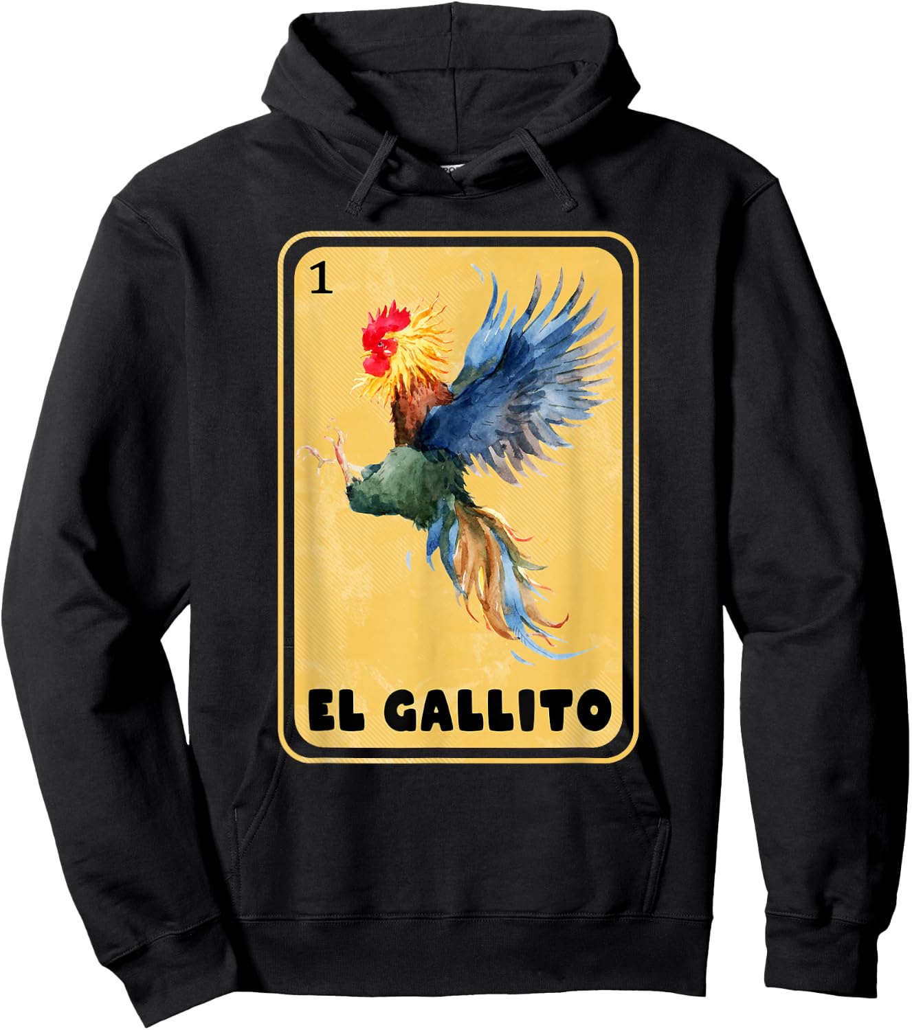 Funny Spanish-Mexican Bingo Gifts for Gallito - El Gallito Hoodie - Hoodie | Black