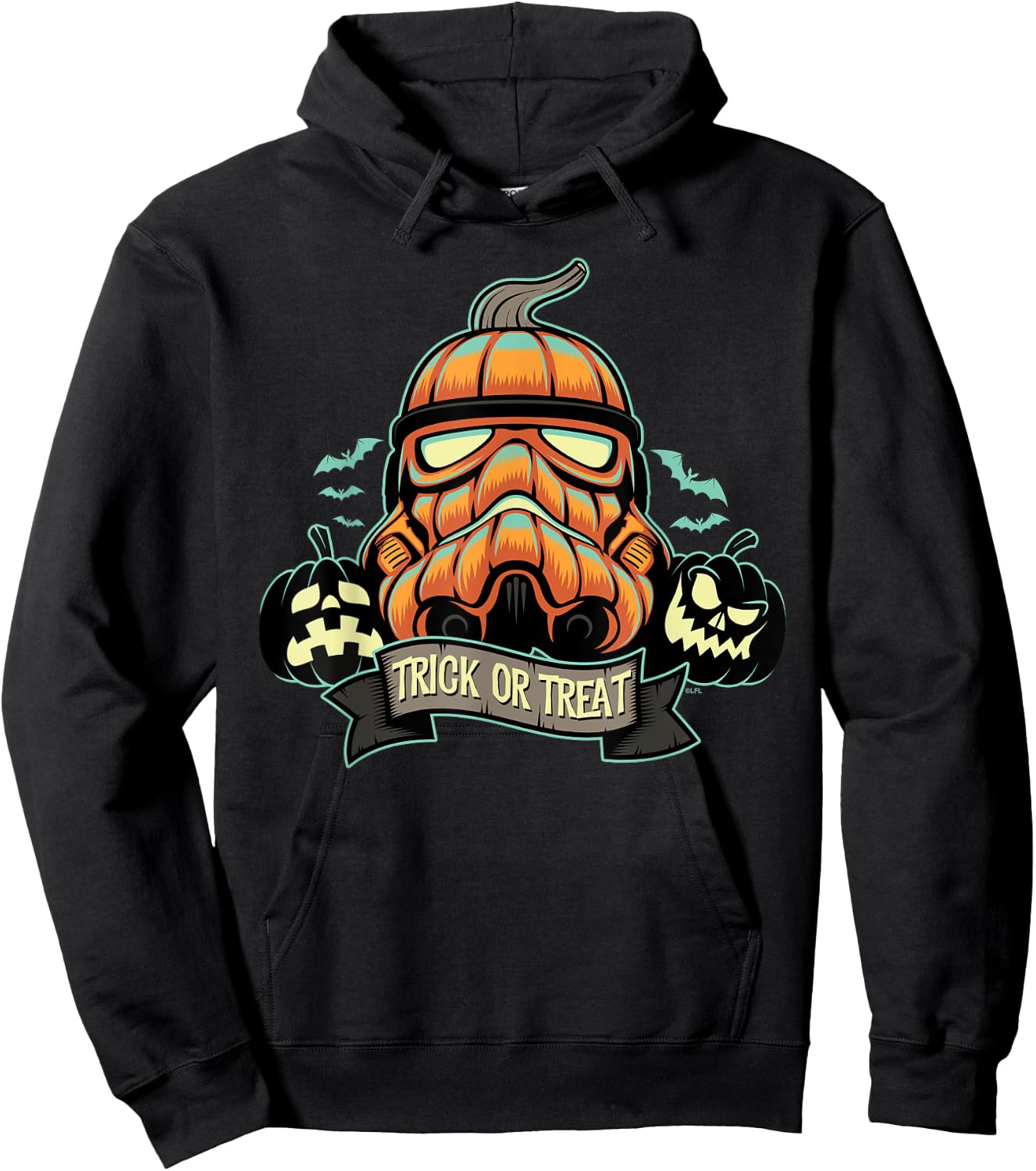 Star Wars Halloween Stormtrooper Jack-o’-Lantern Pumpkin Hoodie - Hoodie | Black