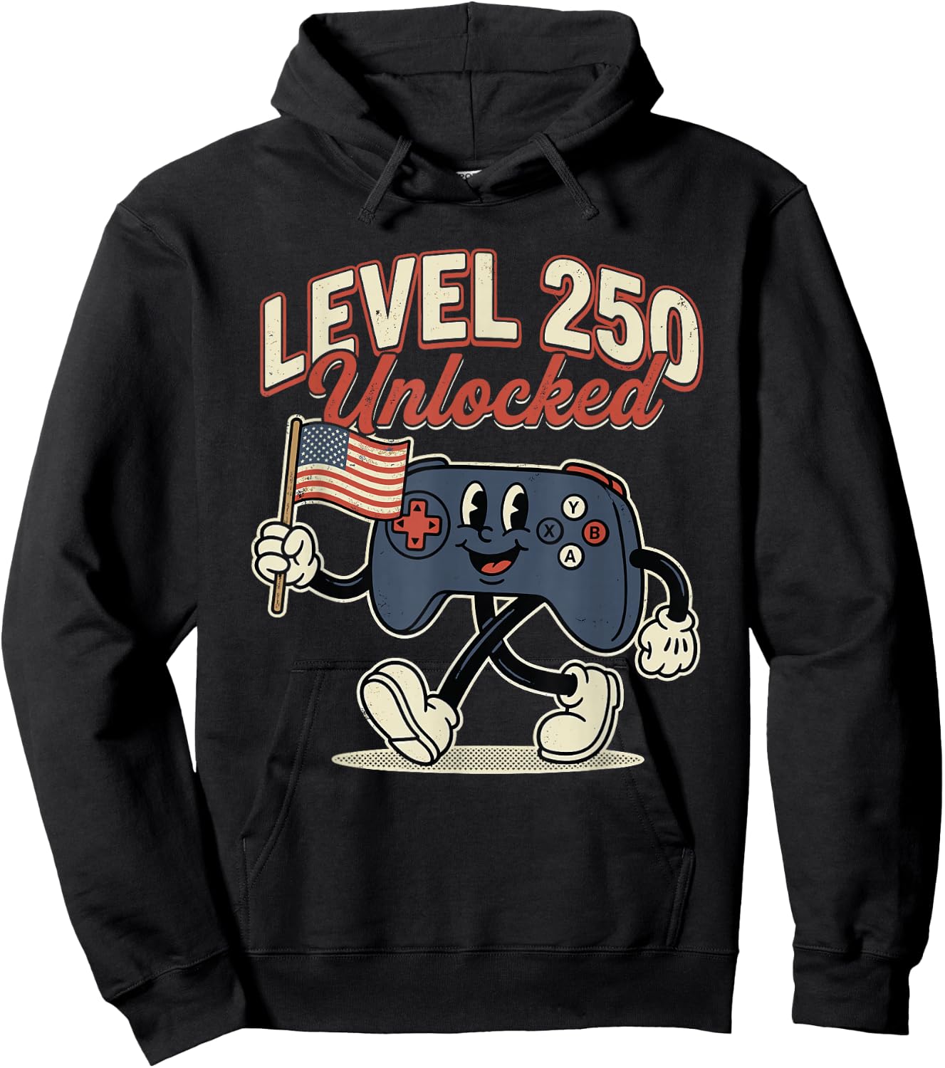 Funny Level 250 Unlocked 250th Anniversary Birthday Gamer Hoodie - Hoodie | Black