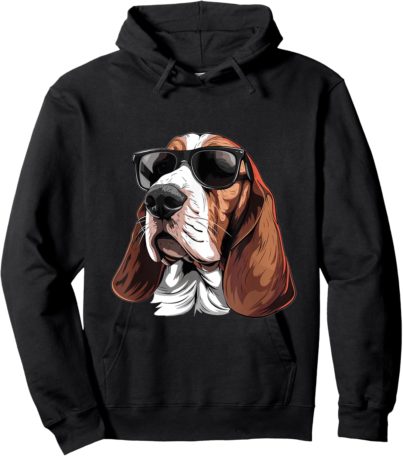 Basset Hound Sunglasses Dog Breed Graphic Hoodie - Hoodie | Black