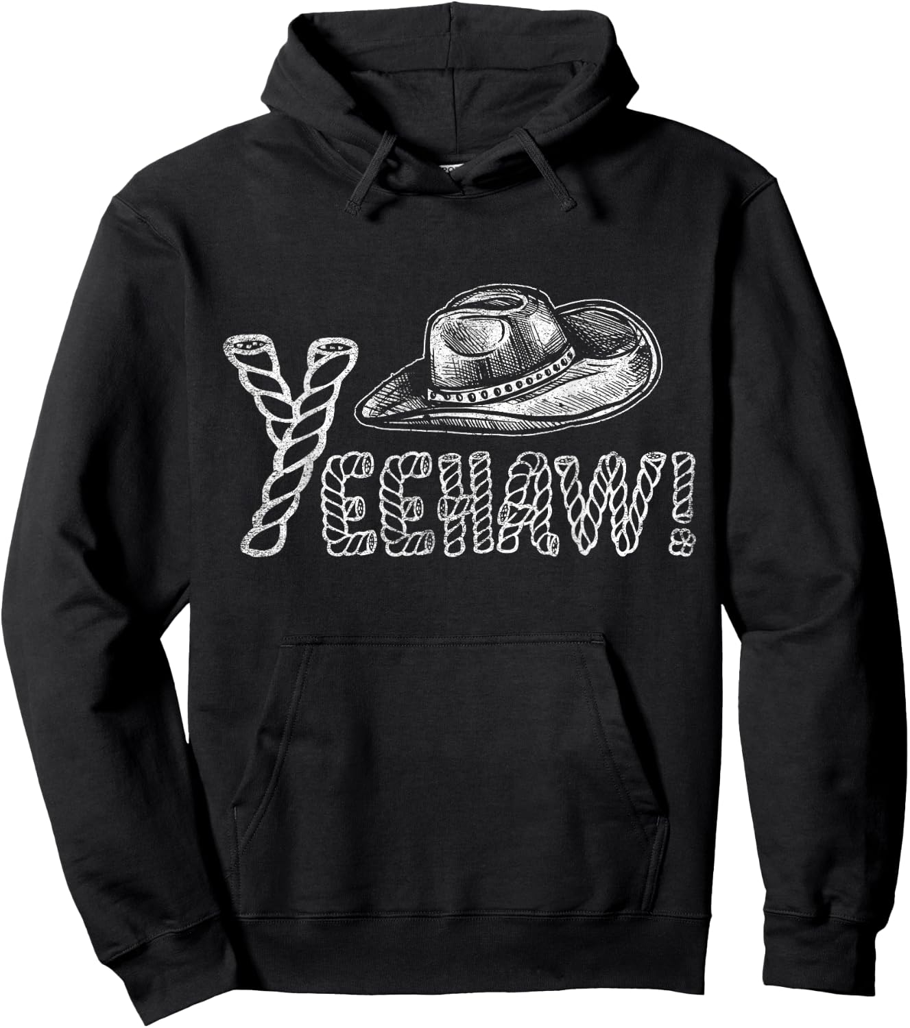Yeehaw Cowboy Hoodie - Hoodie | Black