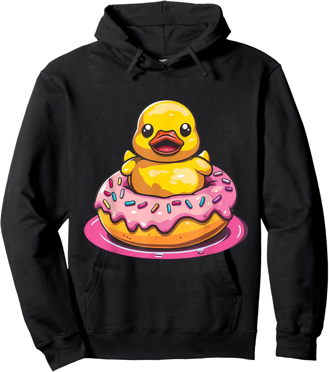 Rubber Duck Rubber Duckie Donut Rubber Duckling Duck Lover Hoodie - Hoodie | Black