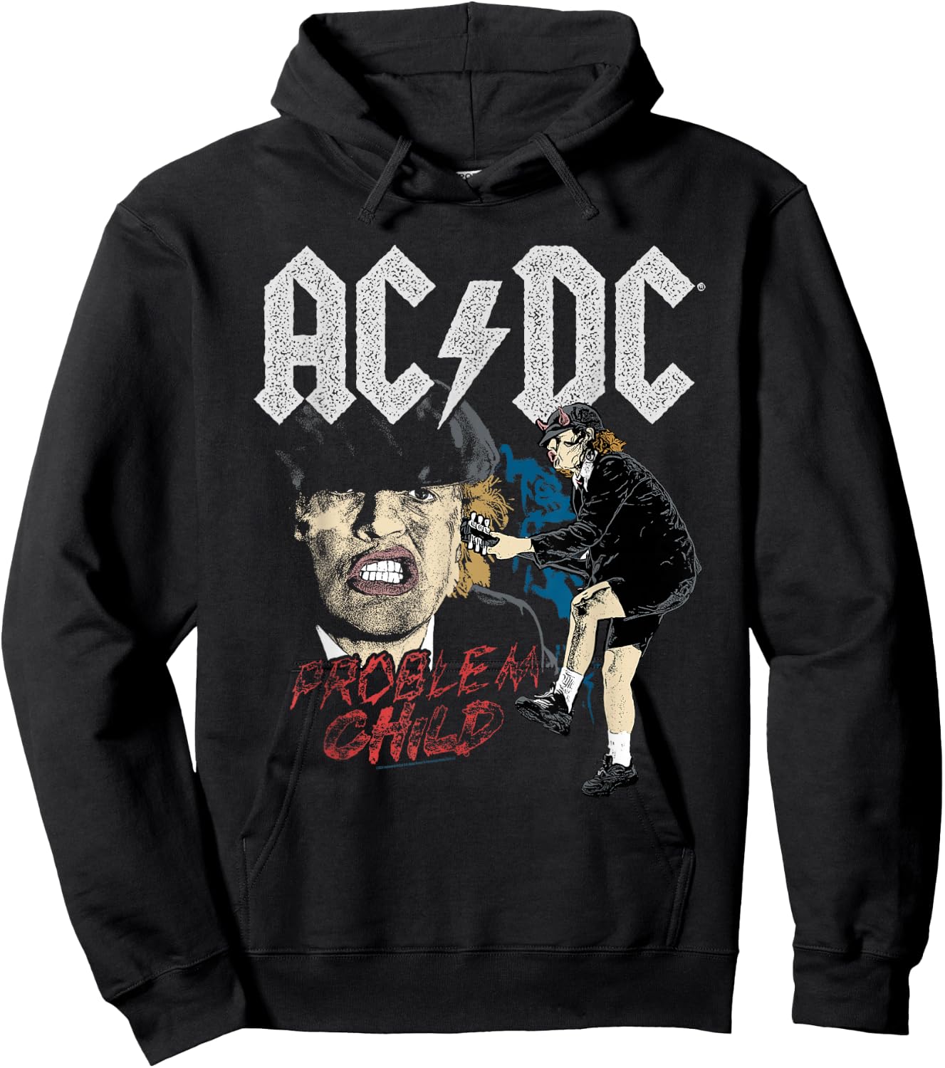 AC/DC Angus Young Problem Child , Black, S Hoodie - Hoodie | Black
