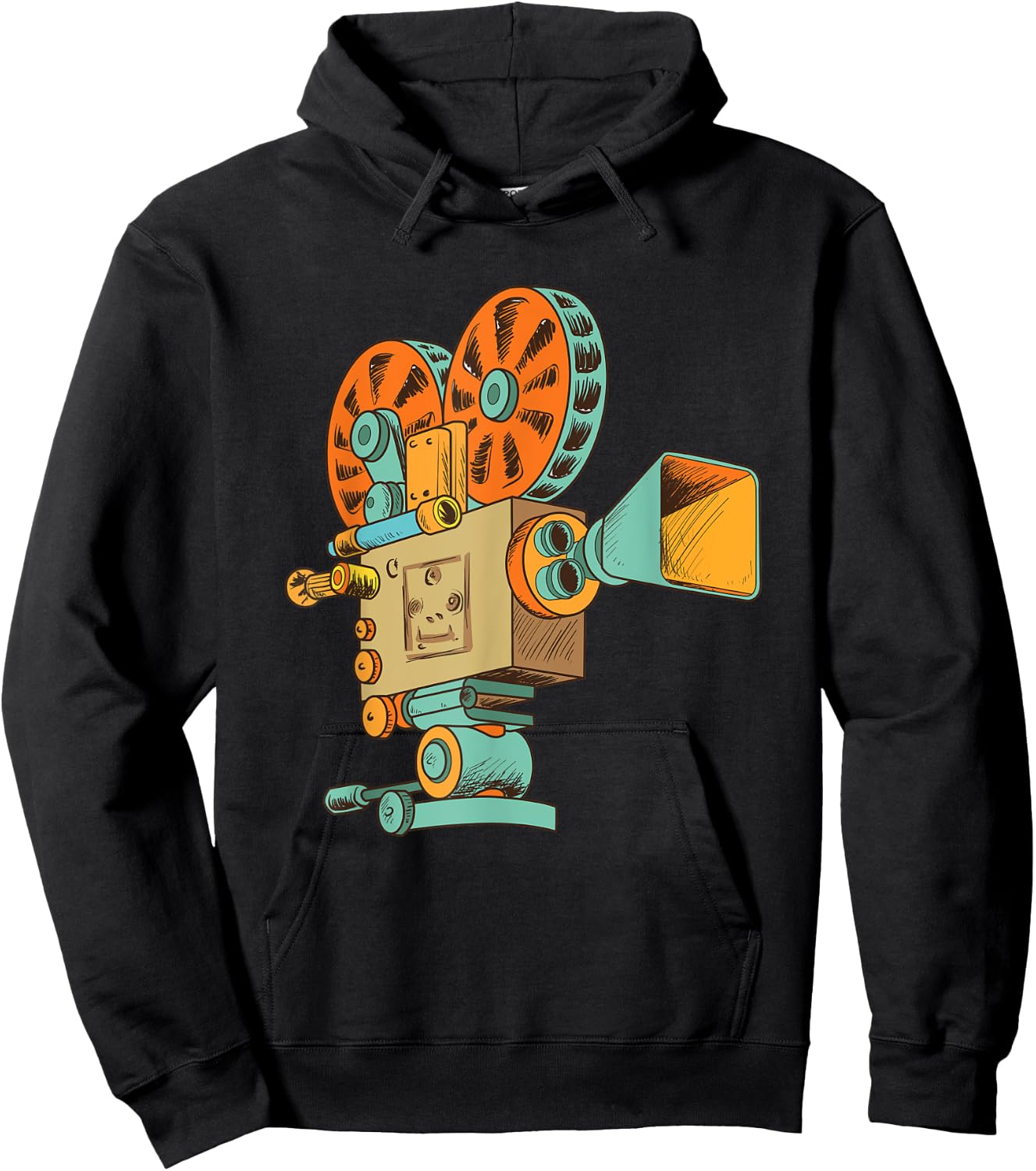 Retro Vintage Film Camera for Filmmakers and Movie Directors Hoodie - Hoodie | Black