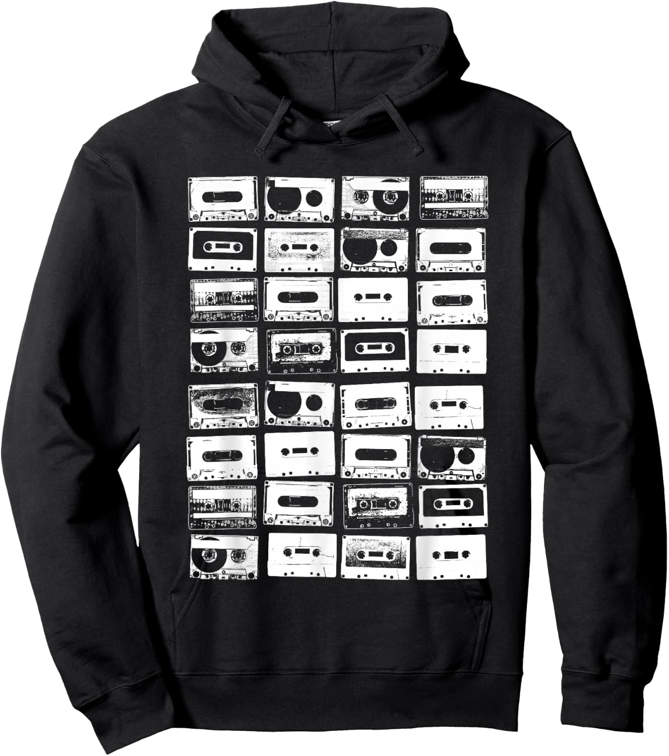 Cassette Tapes 1980s Music Graphic Hoodie - Hoodie | Black