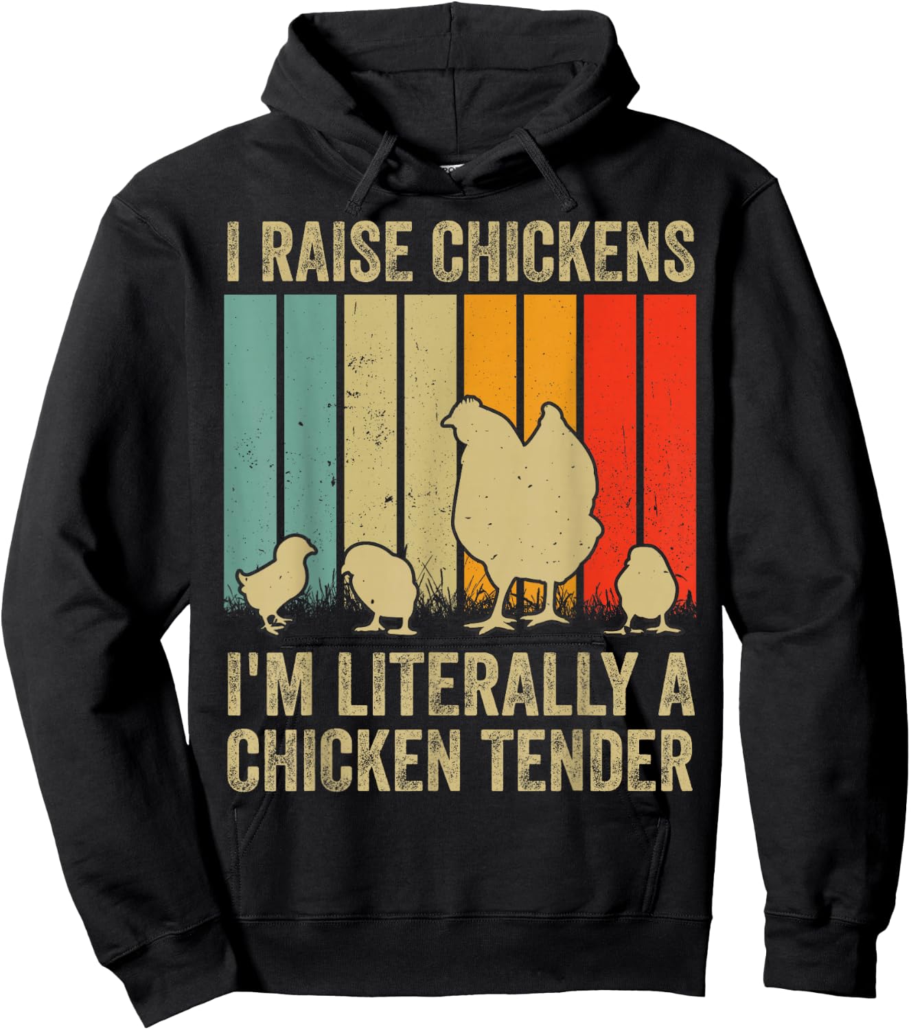 I Raise Chickens Joke Chicks Chicken Tender Farmer Hoodie - Hoodie | Black