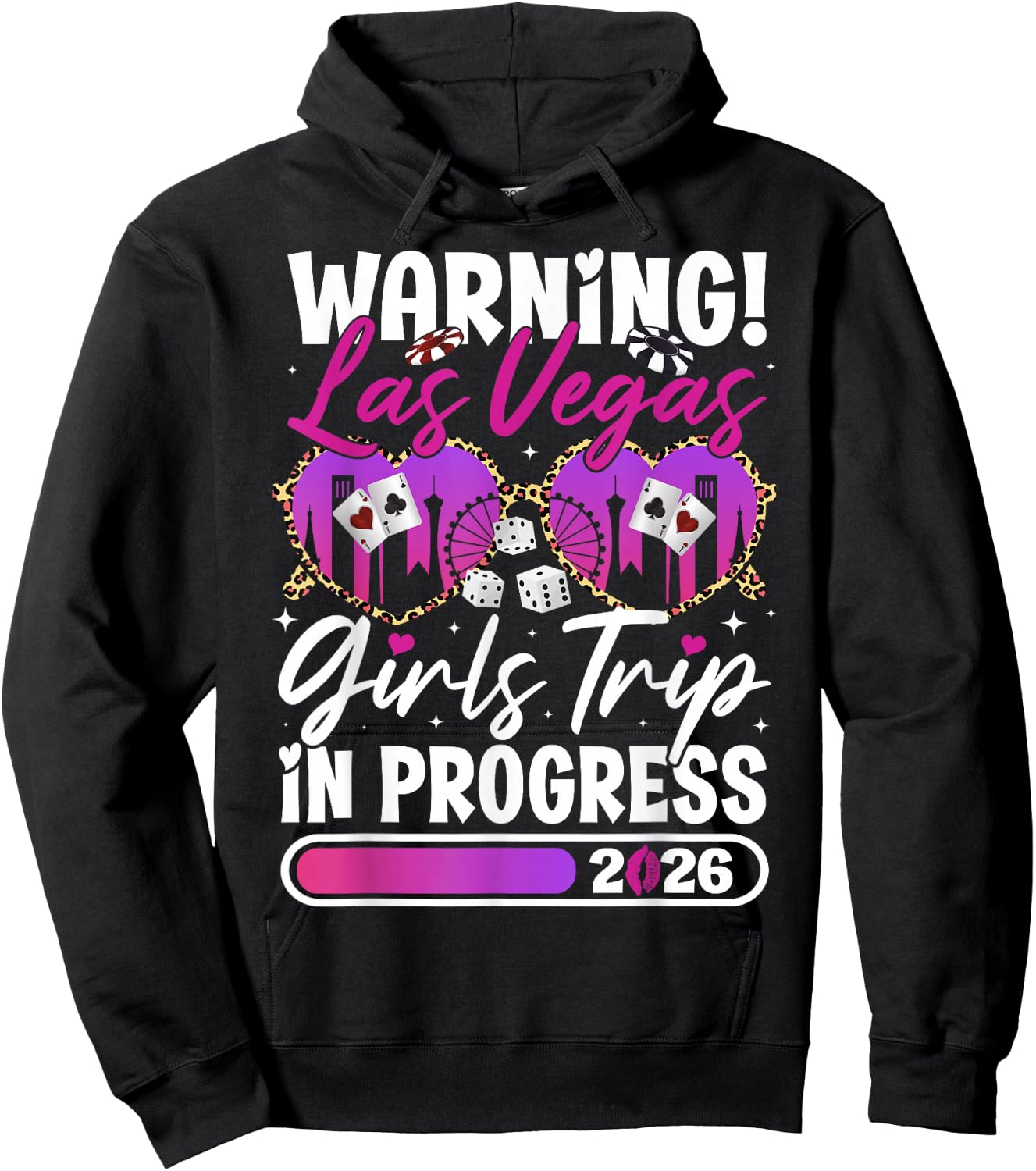 Las Vegas Girls Trip in Progress 2026 Las Vegas Vacation Hoodie - Hoodie | Black