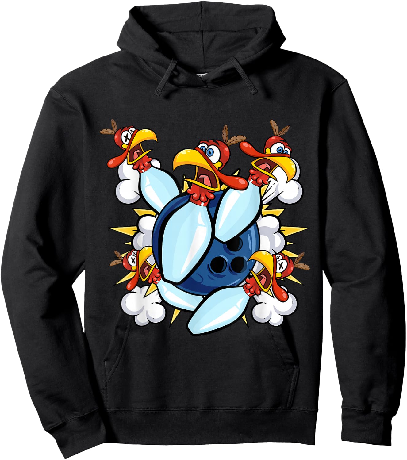 Thanksgiving Bowl Bowler Strike Pin Sport Turkey Bowling Hoodie - Hoodie | Black