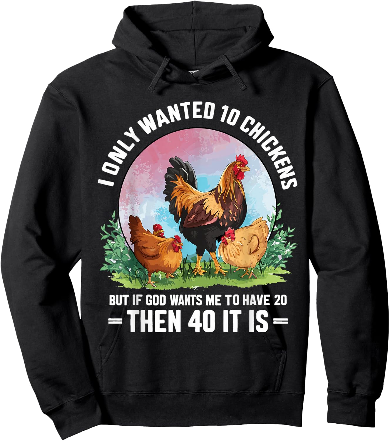 Funny Chicken Farmer Owner Saying, Chicken Poultry Farm Meme Hoodie - Hoodie | Black