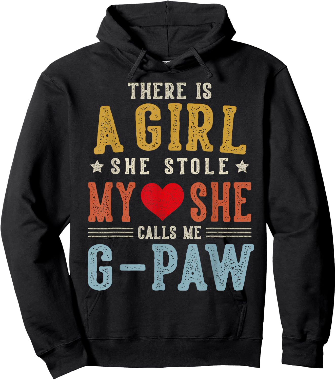She Calls Me G-PAW Funny Fathers Day Grandpa Hoodie - Hoodie | Black