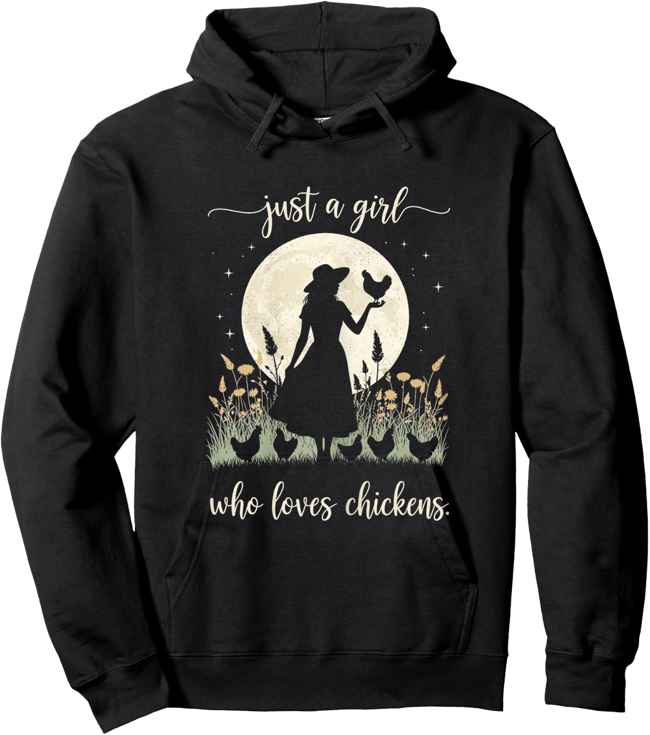 Just A Girl Who Loves Chickens Hoodie - Hoodie | Black