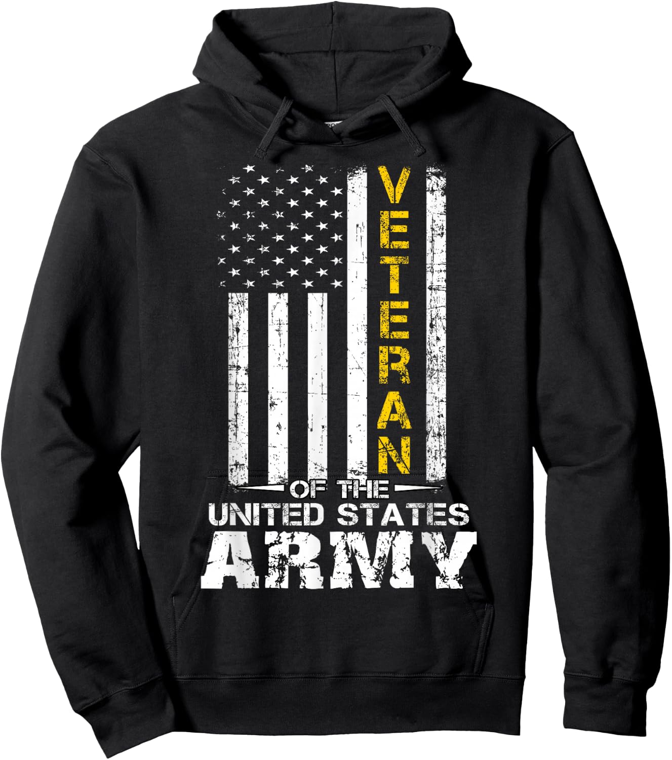 Veteran of United States US Army Veteran Gold Hoodie - Hoodie | Black