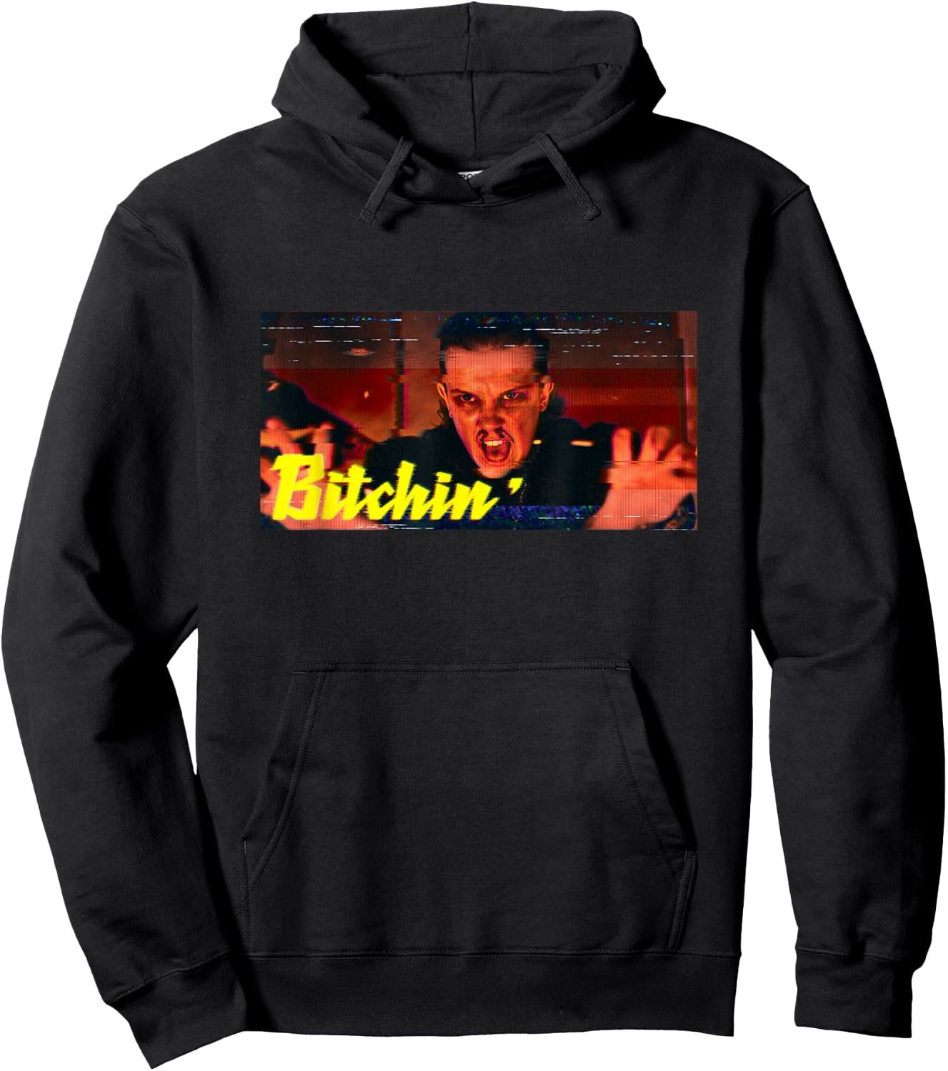 Stranger Things Eleven Bitchin' Vintage Power Panel Hoodie - Hoodie | Black