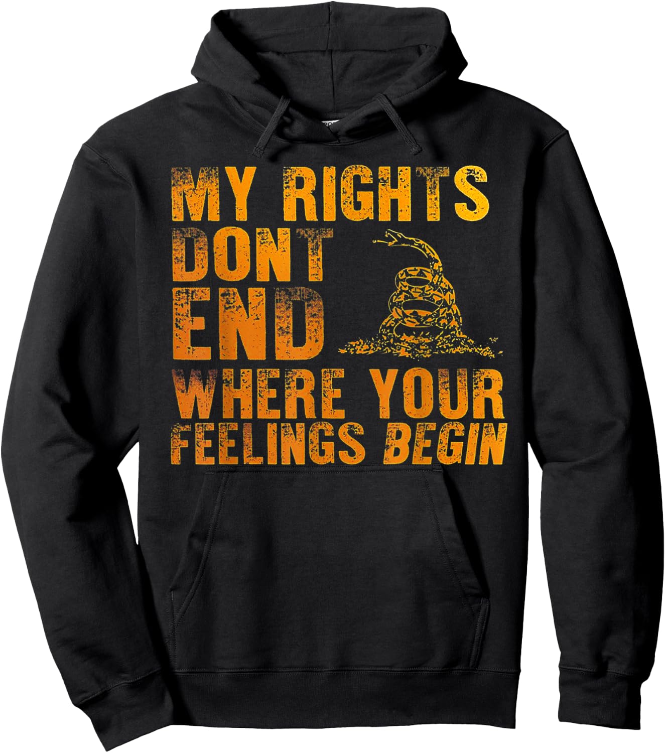 My Rights Don't End Where Your Feelings Begin Hoodie - Hoodie | Black