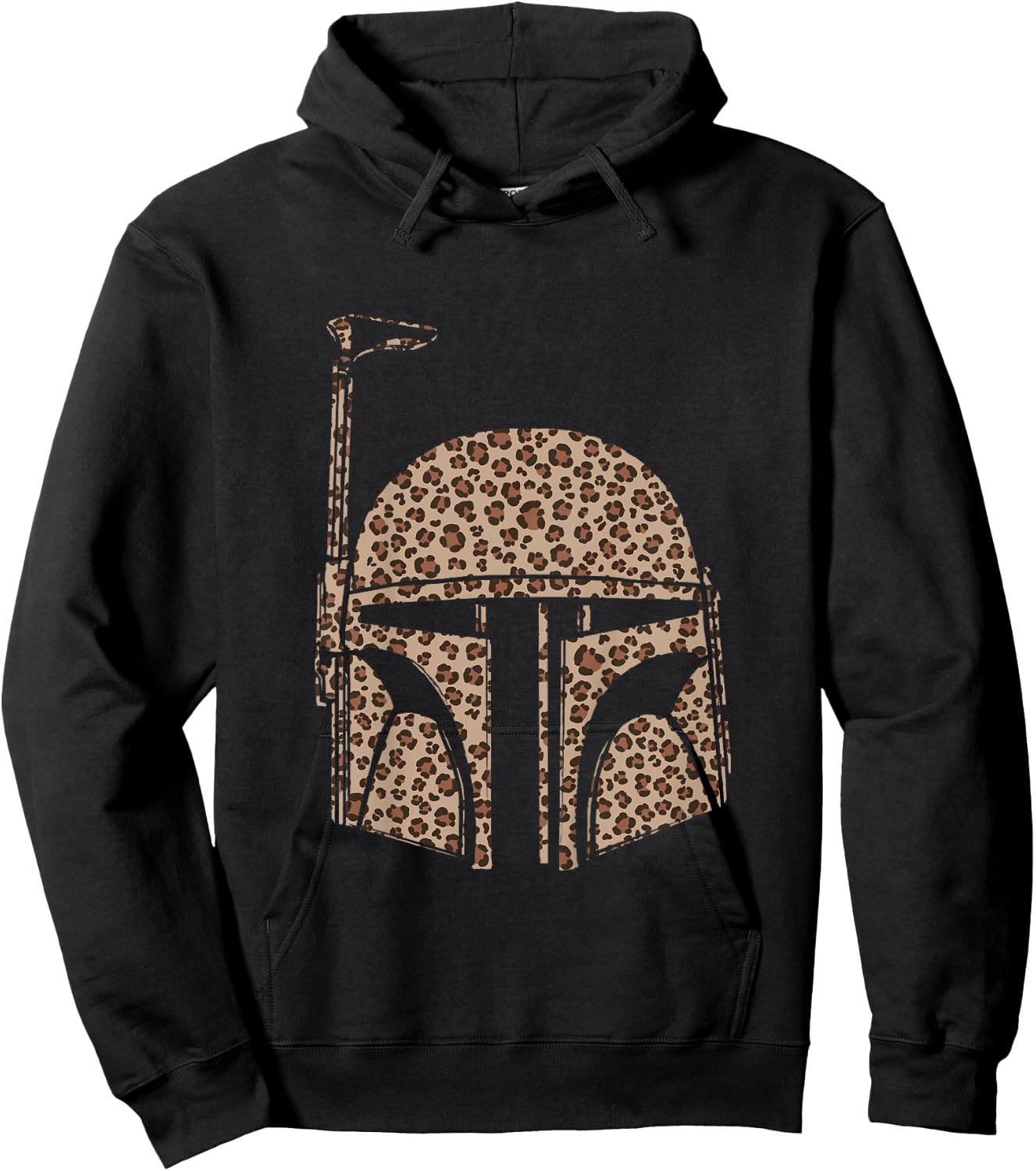 Kids Star Wars Classic Boba Fett Cheetah Print Vintage Helmet Hoodie - Hoodie | Black