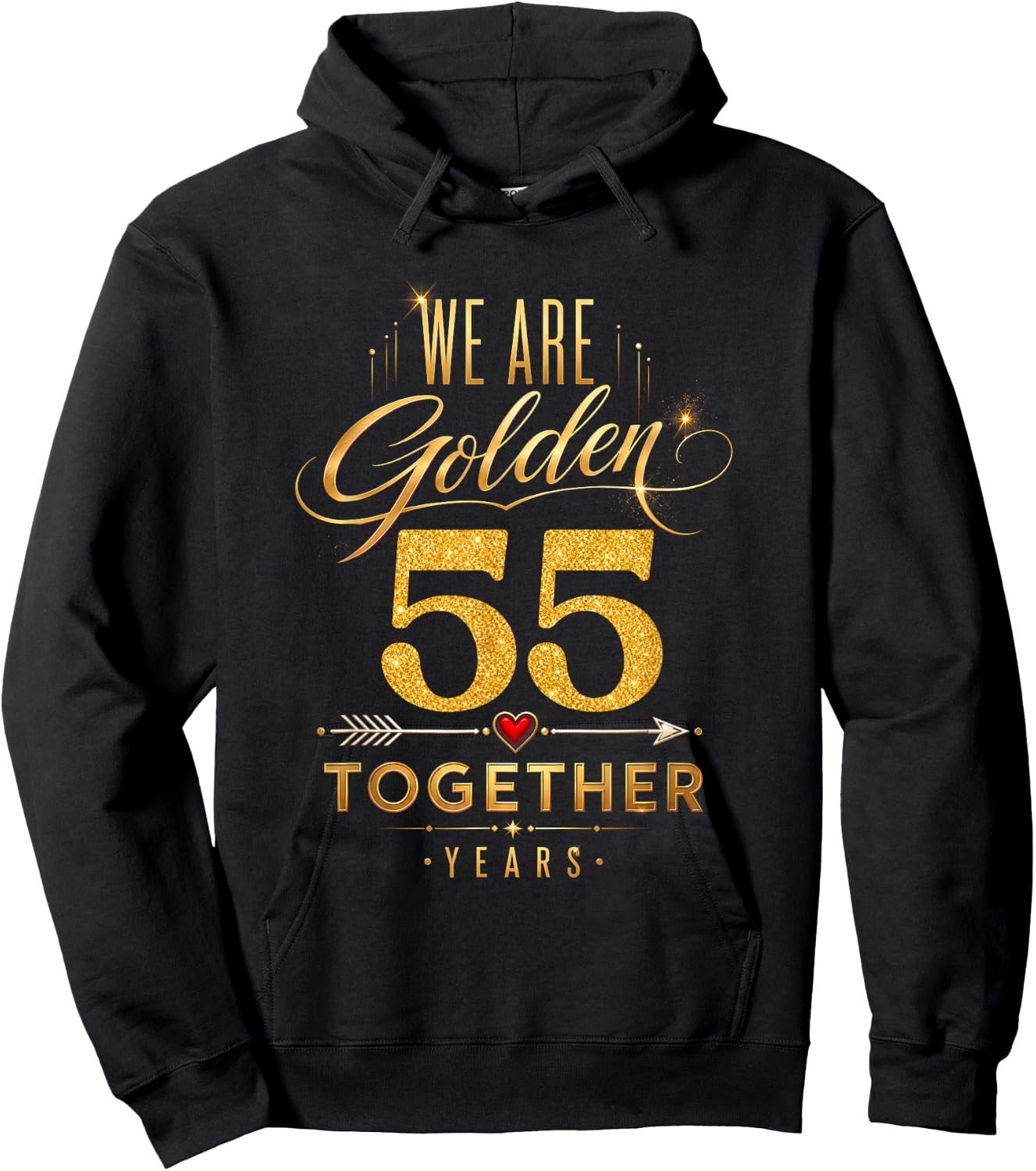 55th Wedding Anniversary Married We Golden Together 55 Years Hoodie - Hoodie | Black