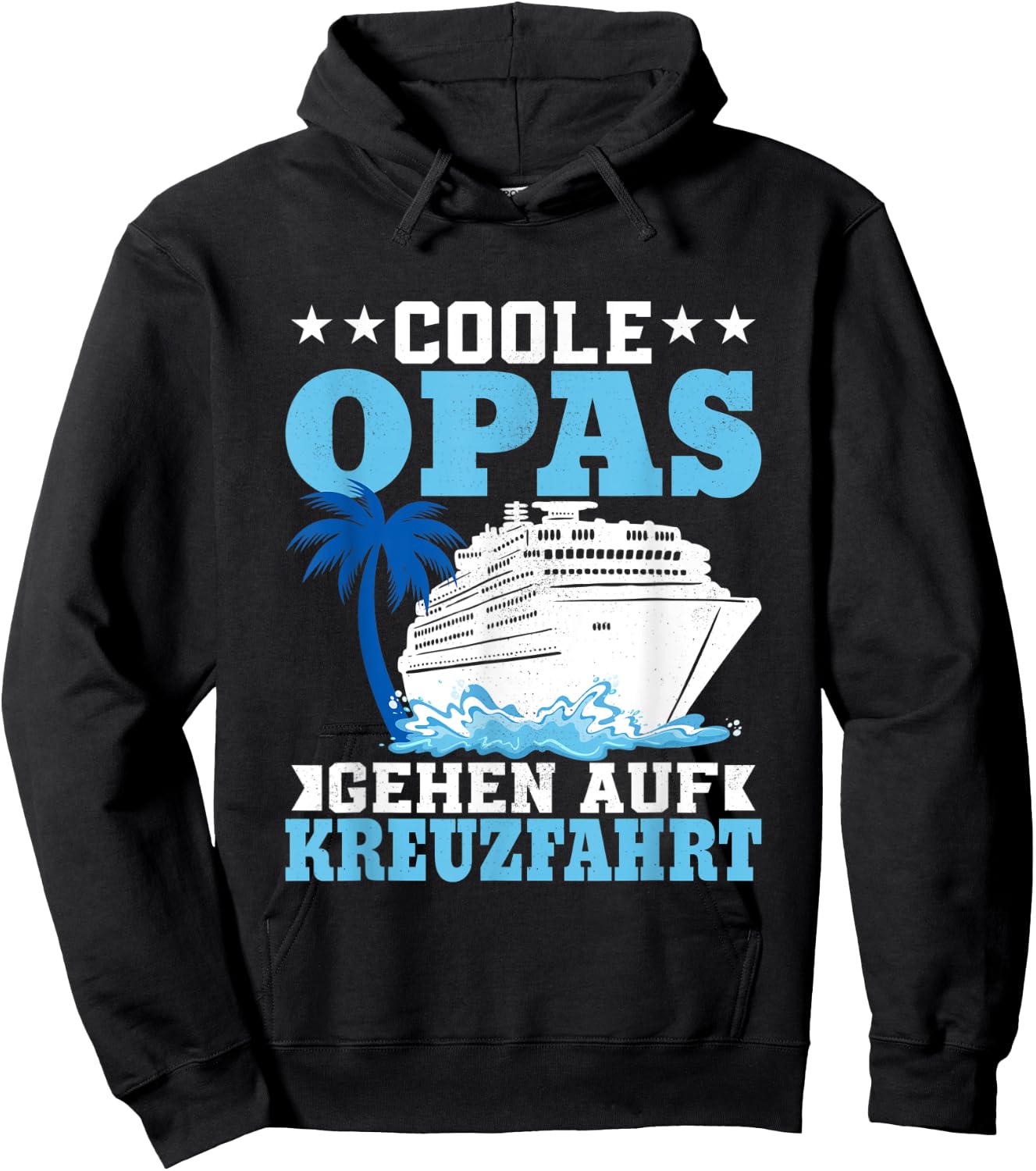 Cool Grandpa Go On Cruise Ship Grandfather Holiday Hoodie - Hoodie | Black