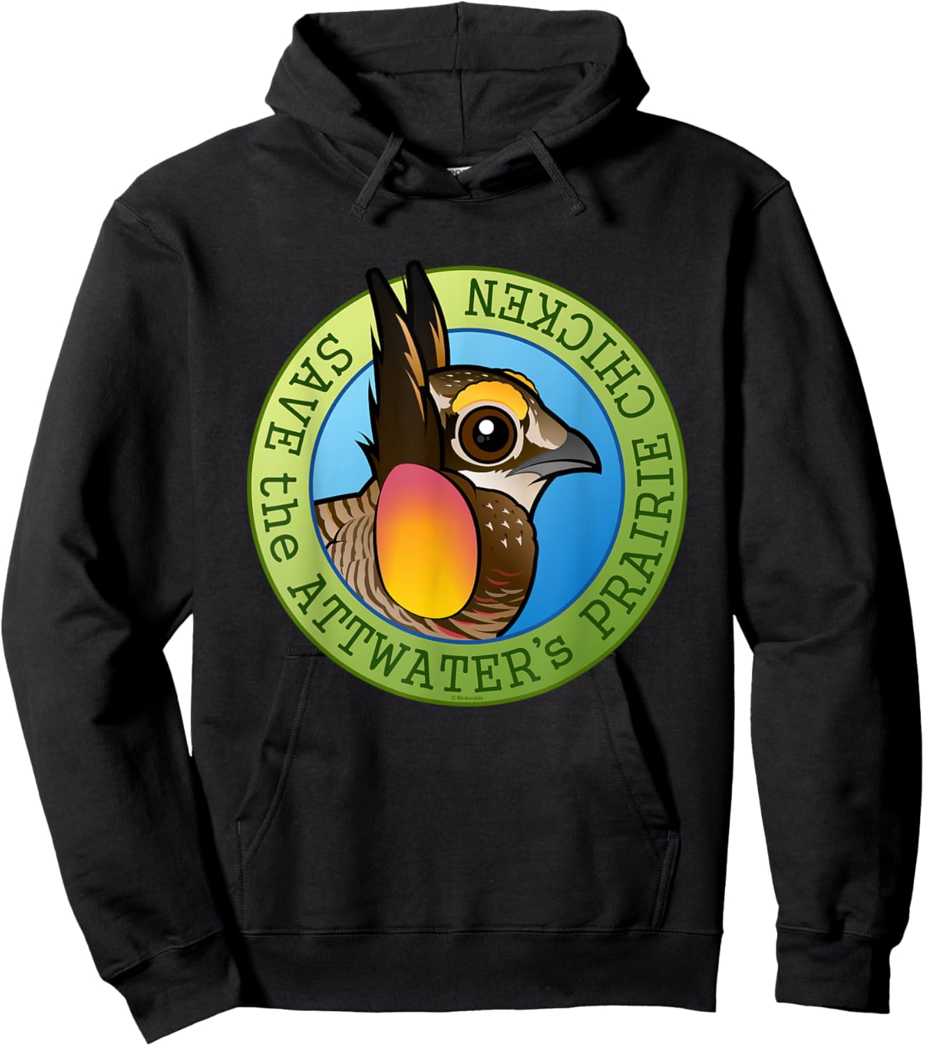 Save the Attwater's Prairie-Chicken Cute Conservation Gift Hoodie - Hoodie | Black