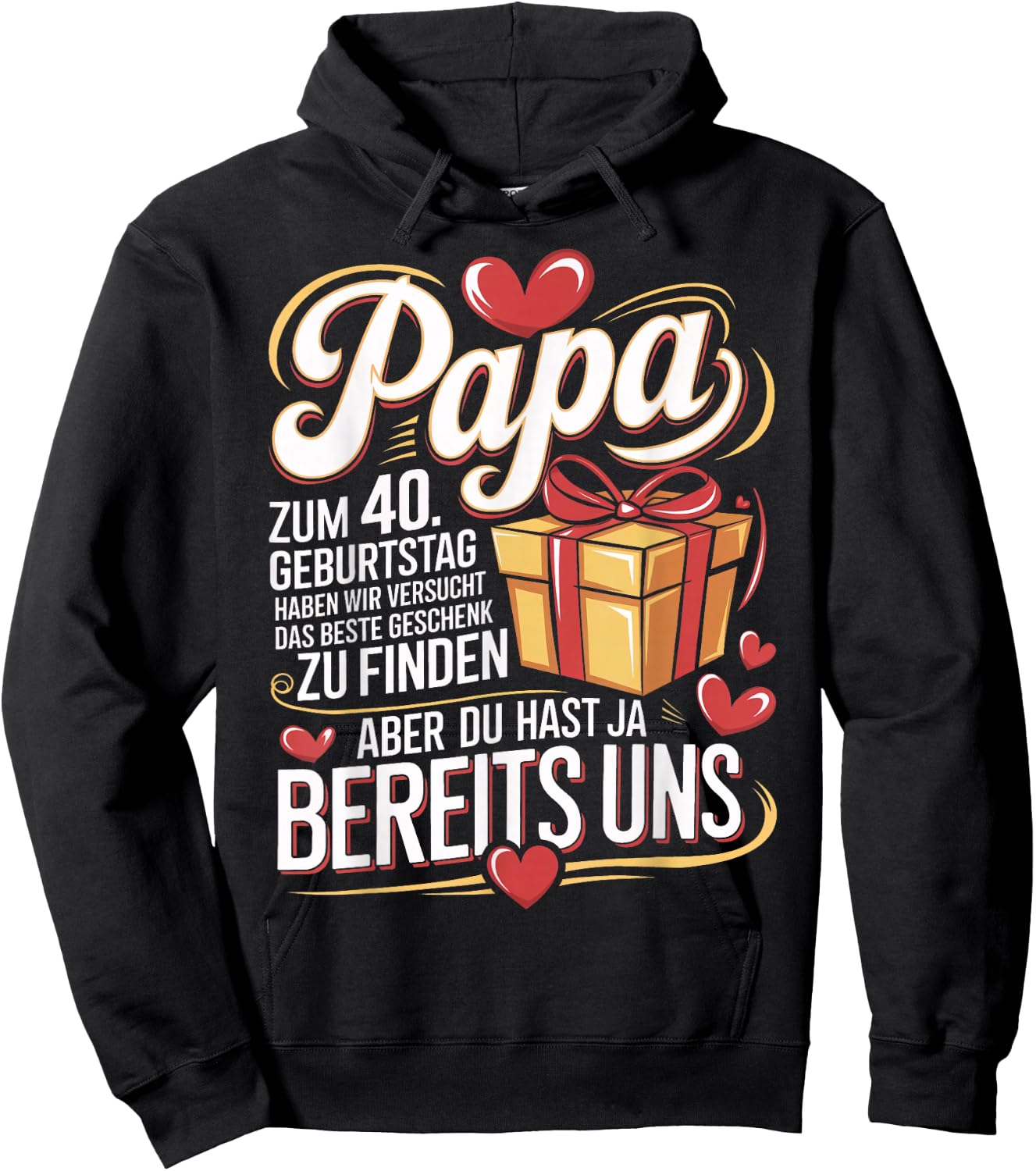 40th Birthday Man Woman 40 Years 1984 Decorative Funny Gift , black Hoodie - Hoodie | Black