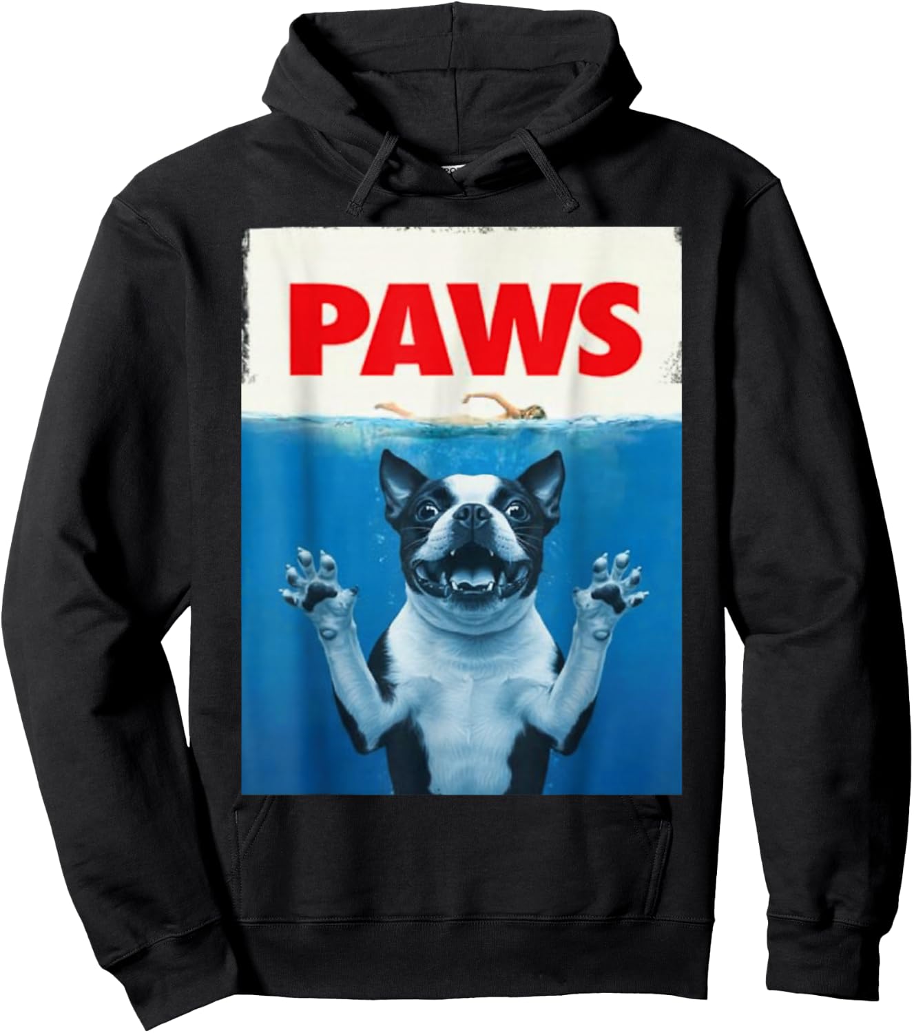 Paws Boston Terrier Dog Shirts Funny Gifts Women Kid Hoodie - Hoodie | Black