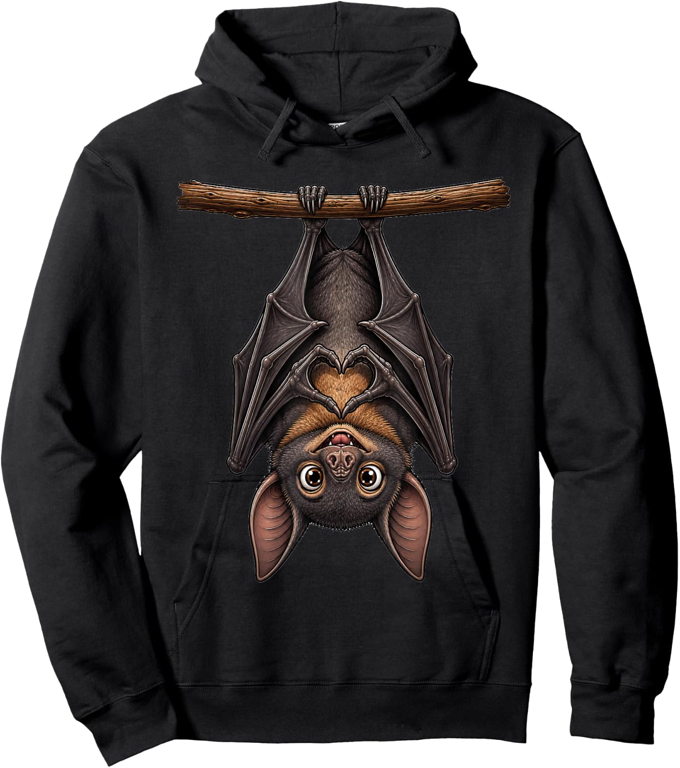 Fledermaus mit Herz | Süßes Fledermäuschen mit Herzsymbol Hoodie - Hoodie | Black