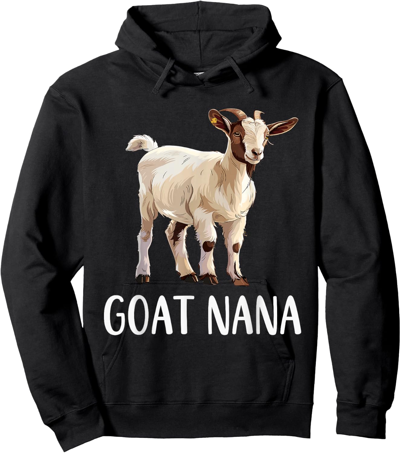 Goat Nana Funny Animals Lover Grandma Gift Mothers Day Hoodie - Hoodie | Black