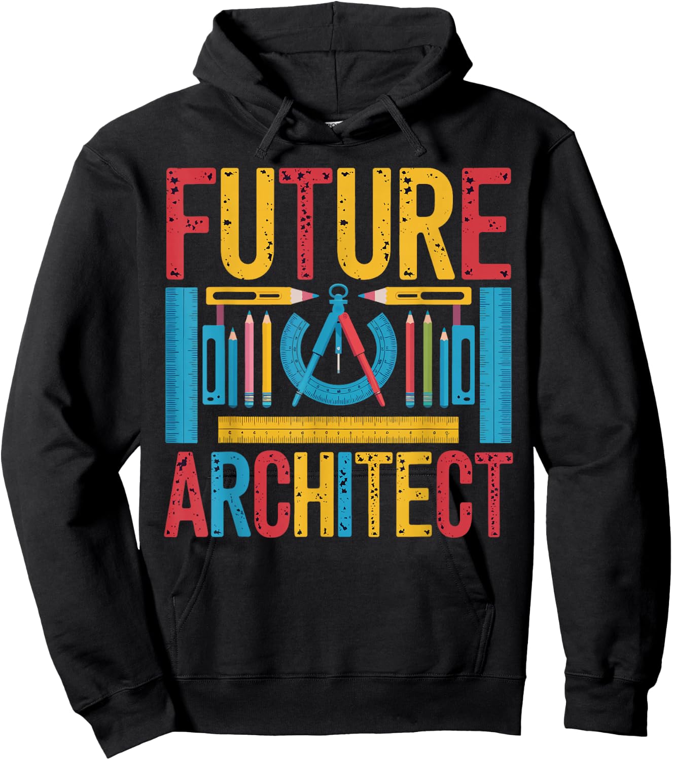 Retro Future Architect Architecture Student Gifts Women Kids Hoodie - Hoodie | Black