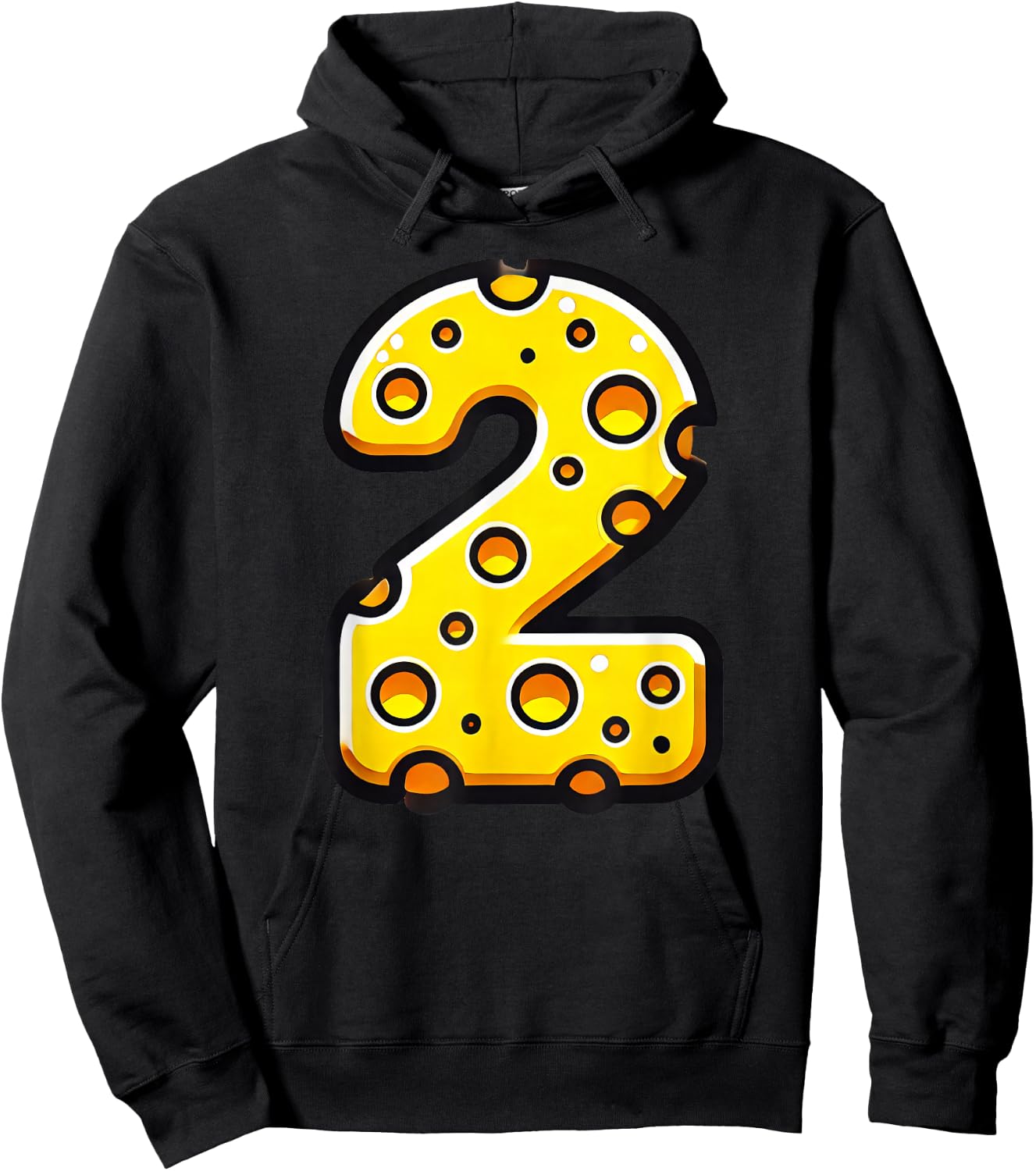 Cheese Happy 2nd Birthday Number Two Boys Girls Kids Hoodie - Hoodie | Black