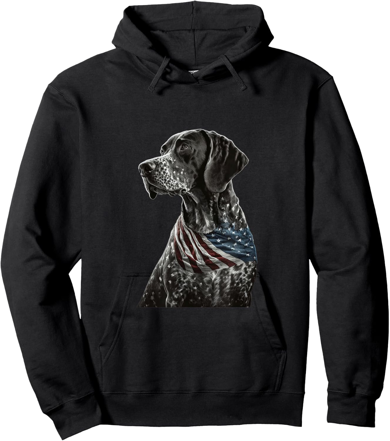 German Shorthair Pointer 4th July Funny GSP Mom Dad Hoodie - Hoodie | Black