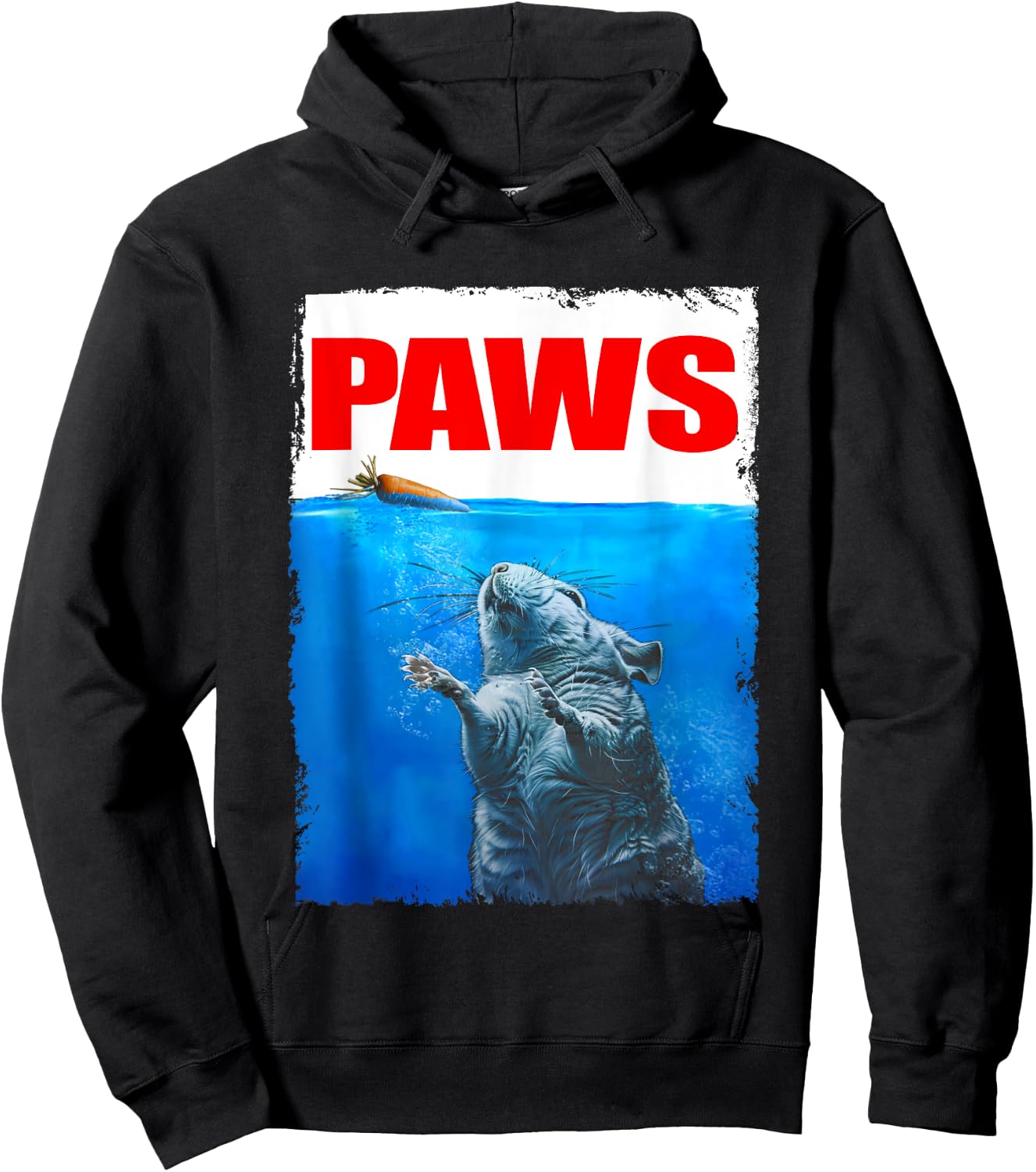 Vintage Love Chinchilla PAWS Awesome Animal Outfits Happily Hoodie - Hoodie | Black