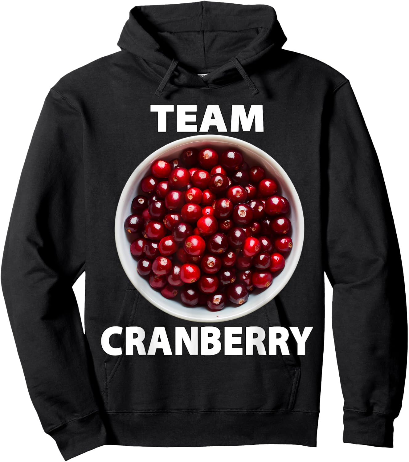 Team Cranberry Funny Thanksgiving Christmas Foodie Hoodie - Hoodie | Black