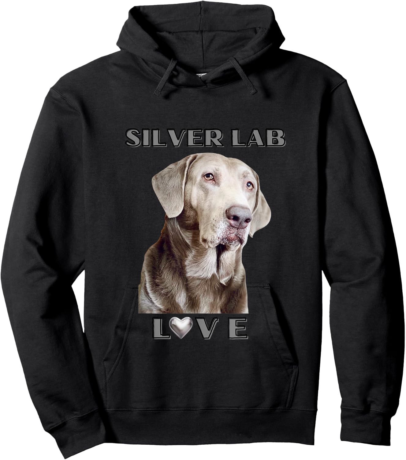 Silver Labrador Retriever Dog Men Women Girls Kids Hoodie - Hoodie | Black