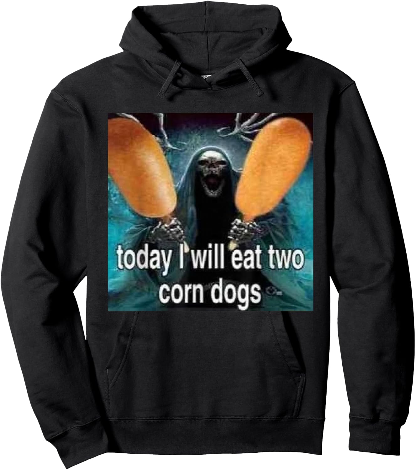 Today i Will eat Two Corn Dogs Hoodie - Hoodie | Black