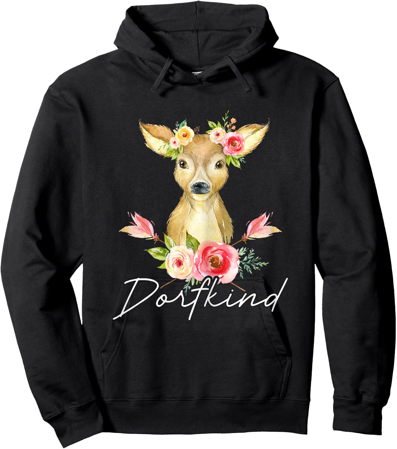 Dorfkind Women's Costume Shirt Girls Children Village Child , black Hoodie - Hoodie | Black