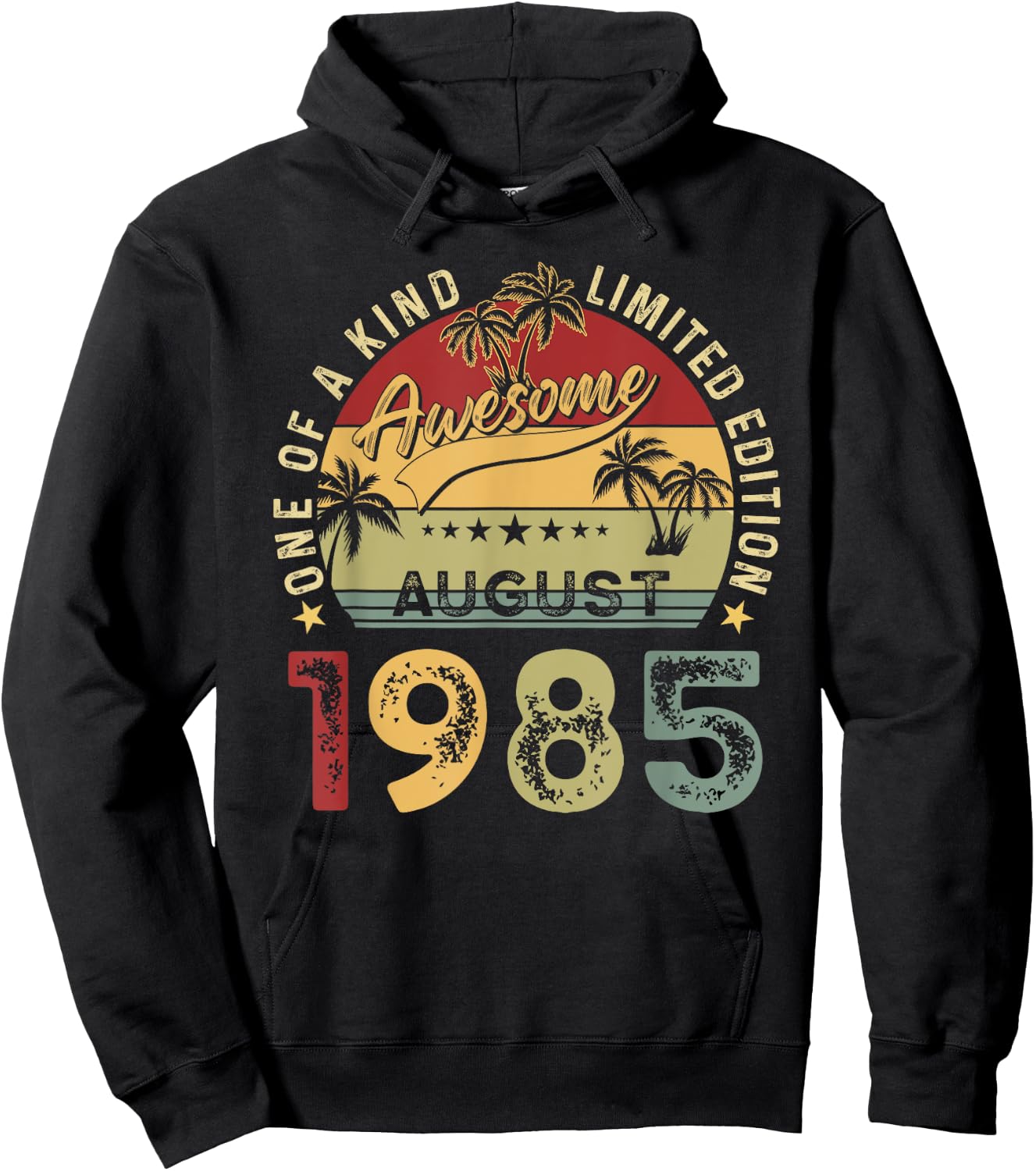 Awesome Since August 1985 Vintage Birthday Gift Men Women Hoodie - Hoodie | Black