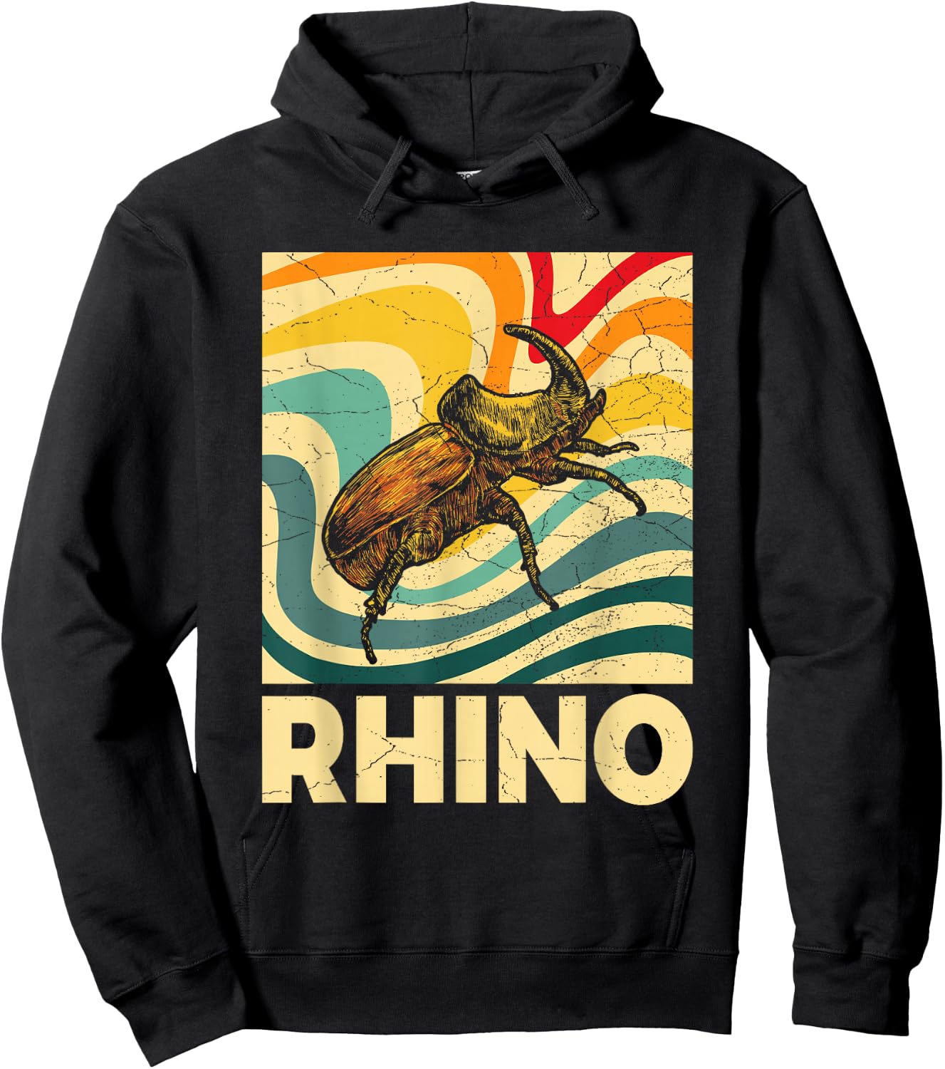 RHINO Design for a Rhino Beetle Fan Hoodie - Hoodie | Black
