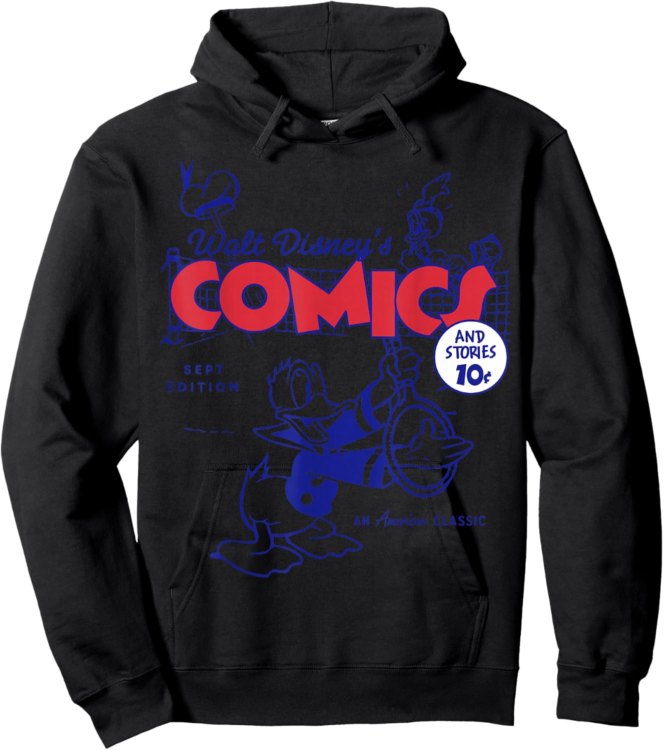 Disney Donald Duck Retro Comic Cover Hat Hoodie - Hoodie | Black