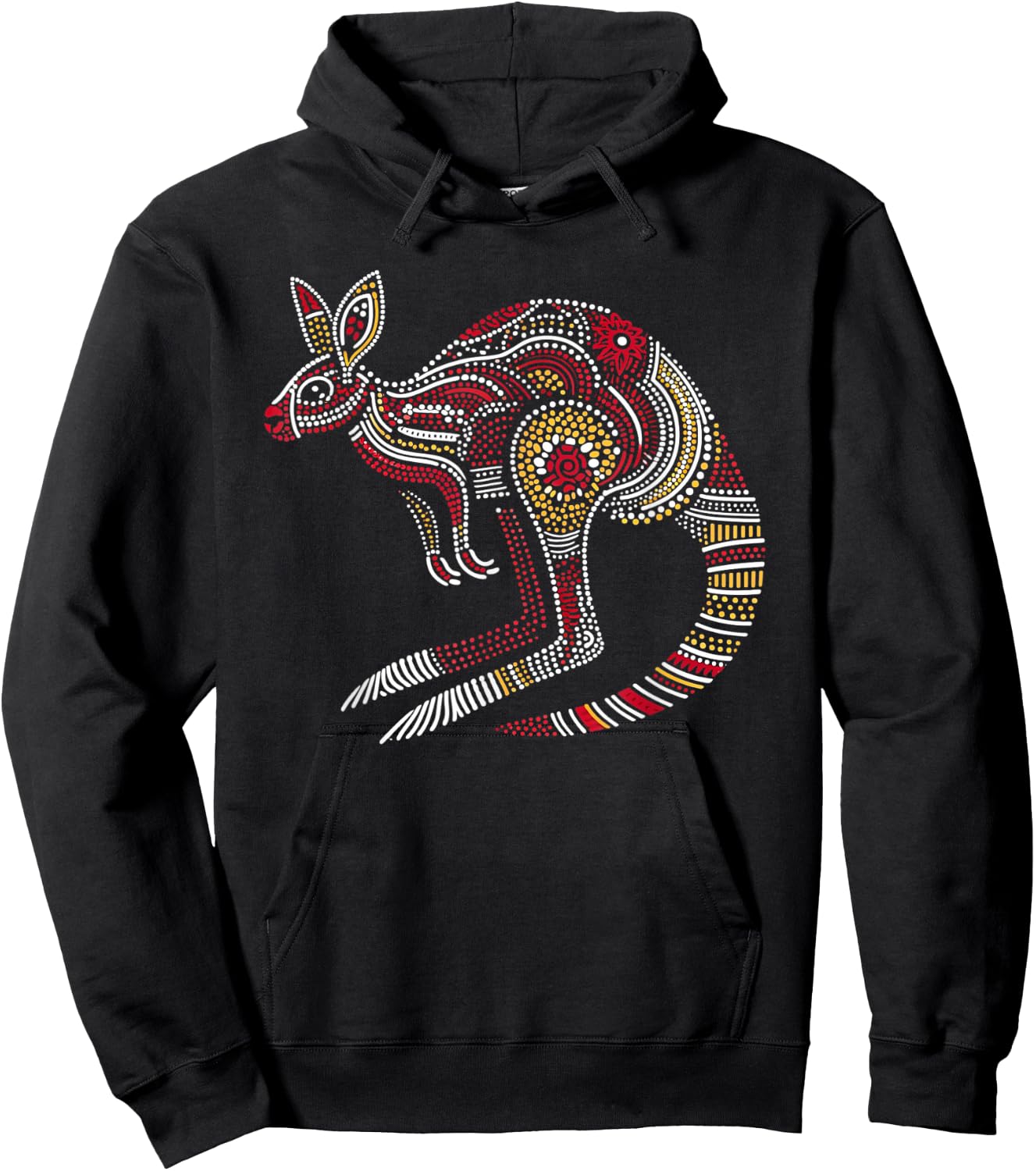Australian Aboriginal Kangaroo Funny Australia Animal Lover Hoodie - Hoodie | Black