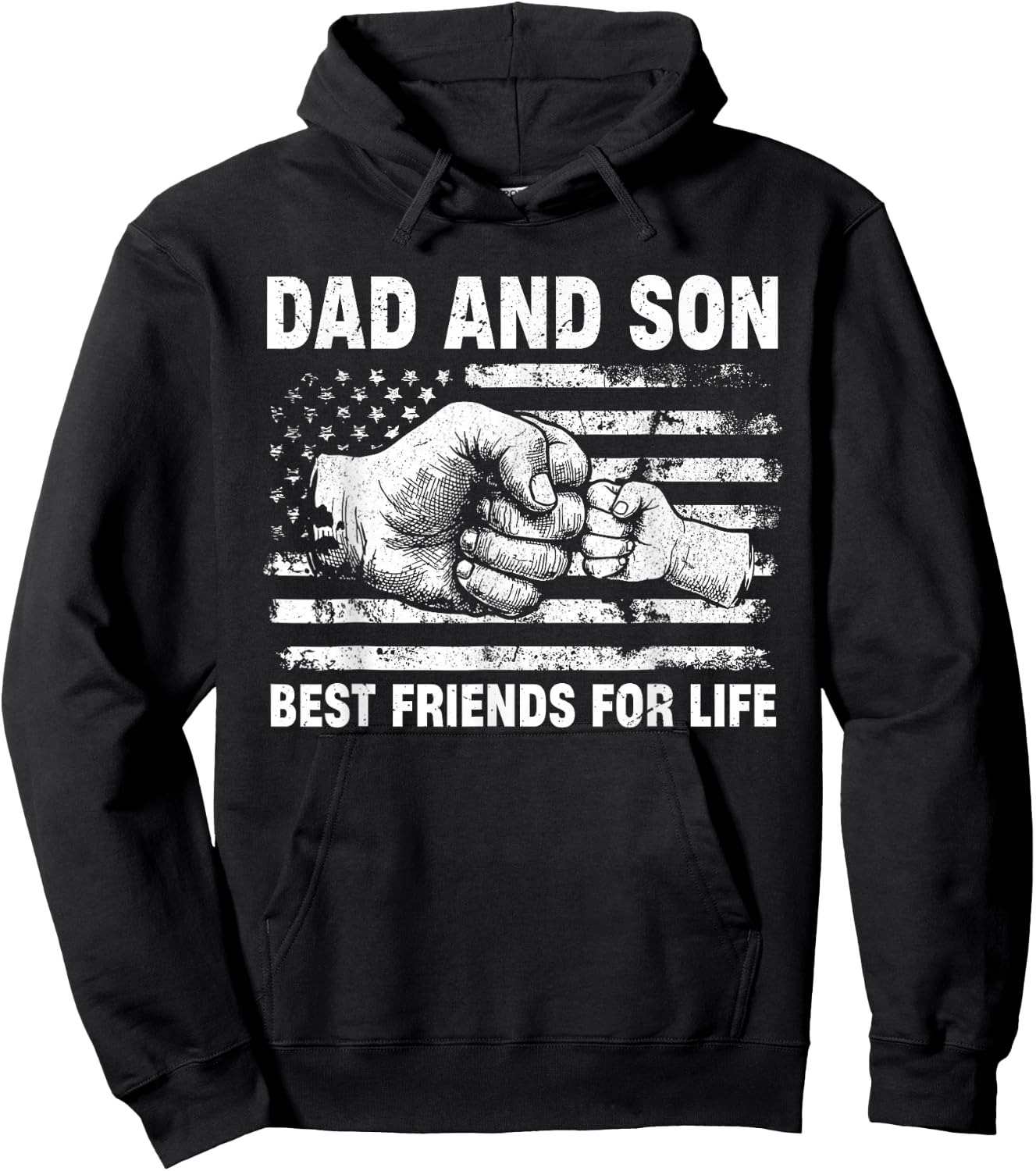 Dad and Son Best Friends for Life Matching Family Father Day Hoodie - Hoodie | Black