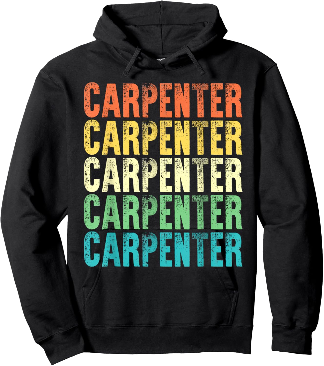 Carpenter Vintage Style Job Hoodie - Hoodie | Black