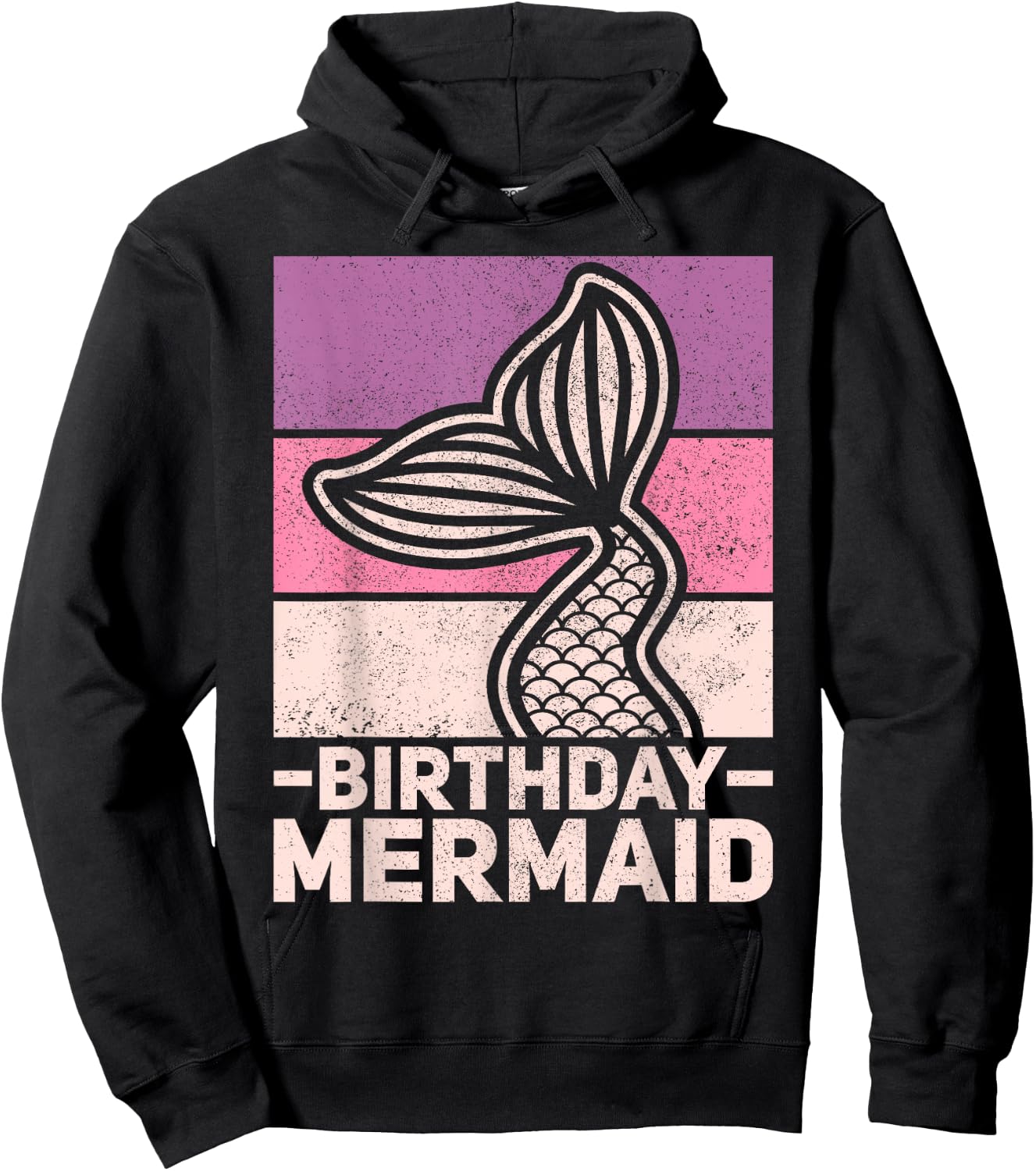 Mermaid Birthday Outfit Mermaid Party Costume Bday Mermaid Hoodie - Hoodie | Black
