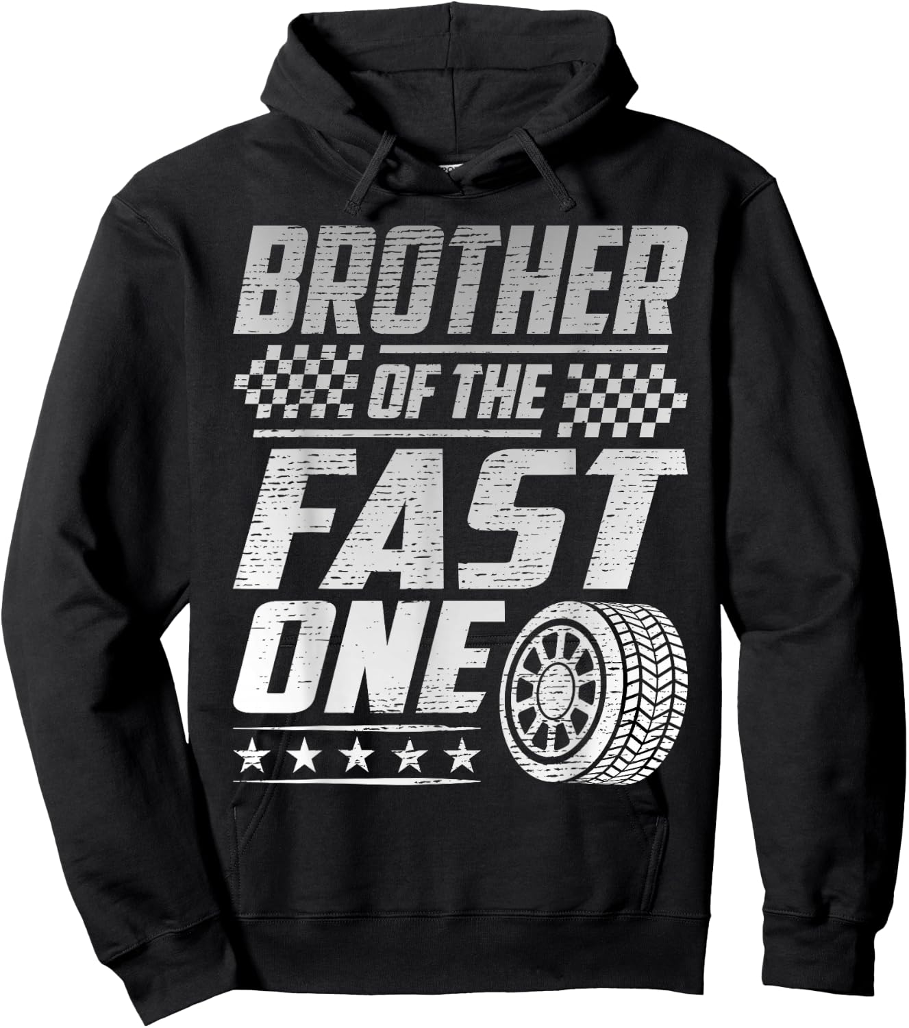 Brother Of The Fast One First Birthday Racing Car Family Hoodie - Hoodie | Black